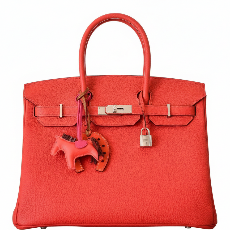 Hermès Birkin 30 Rouge Pivoine Clemence Palladium Hardware | JANEFINDS