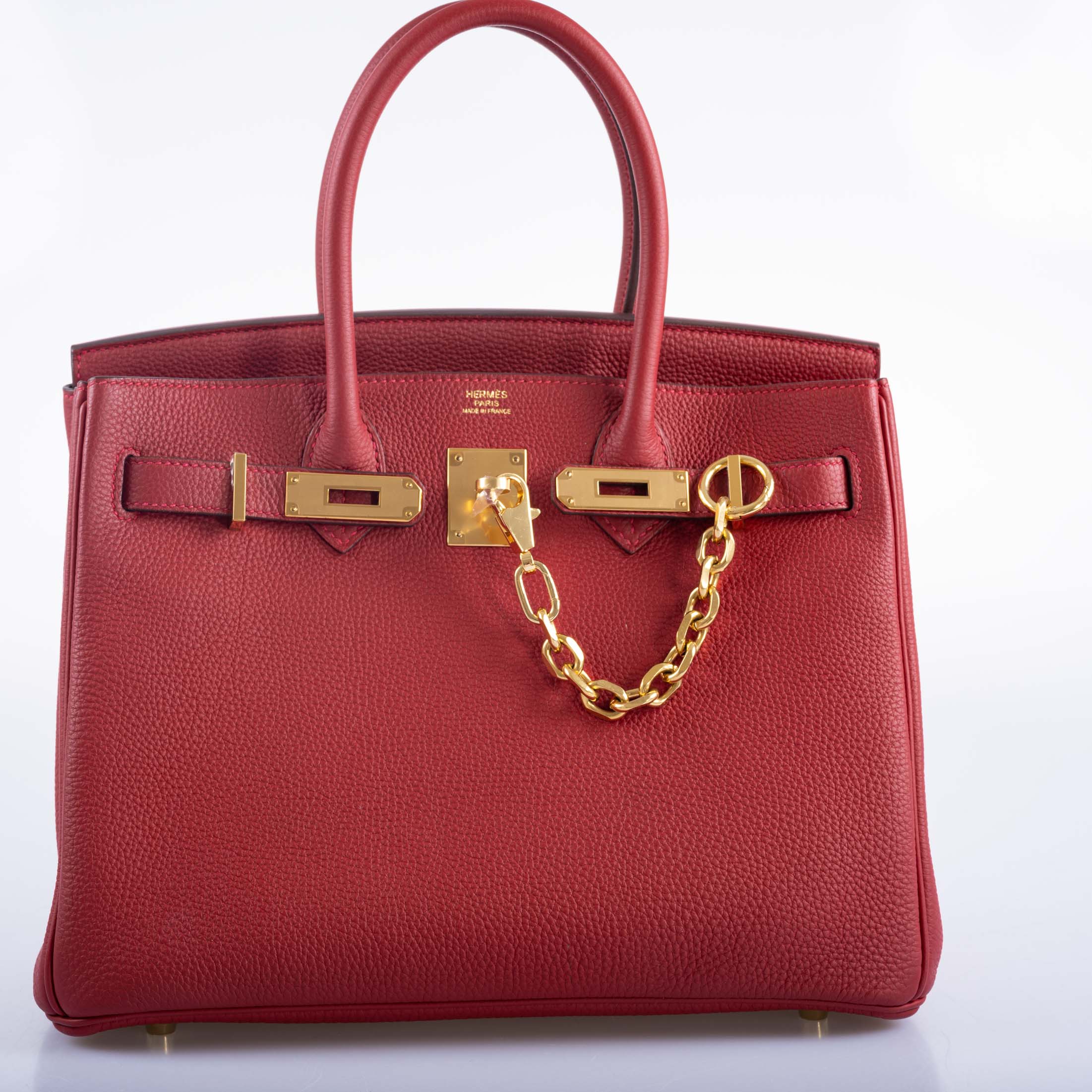 Hermès Birkin 30 Rouge Vif Togo with Gold Hardware