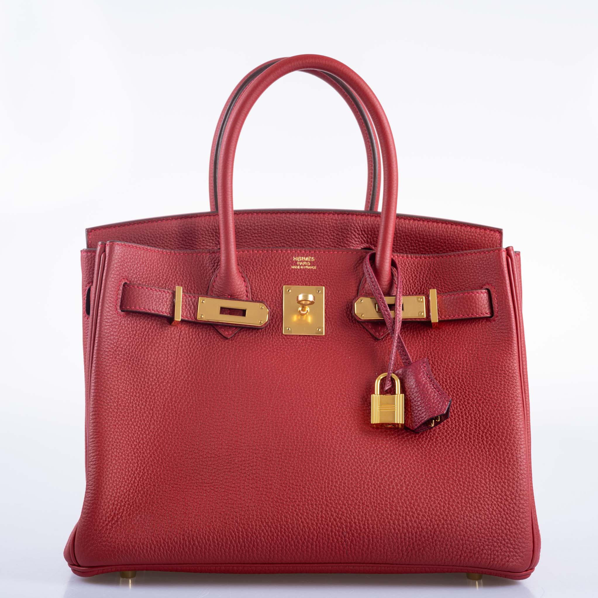 Hermès Birkin 30 Rouge Vif Togo with Gold Hardware