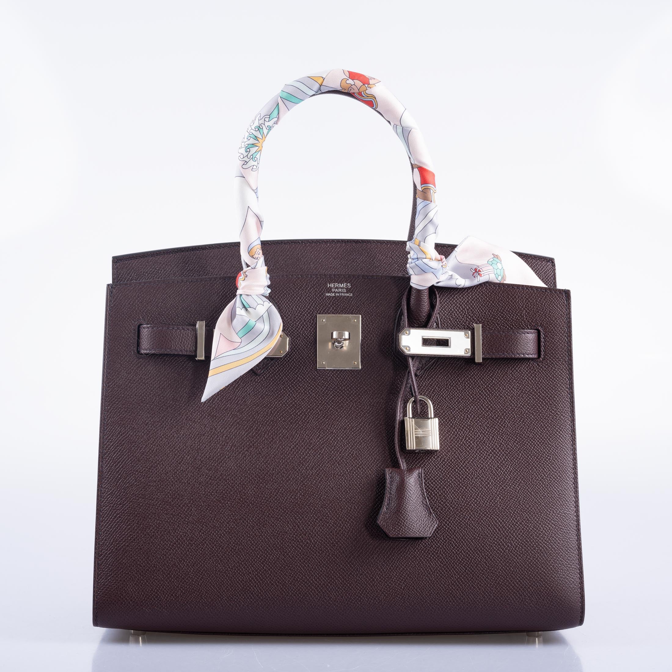 Hermès Birkin 30 Sellier Rouge Epsom Palladium Hardware