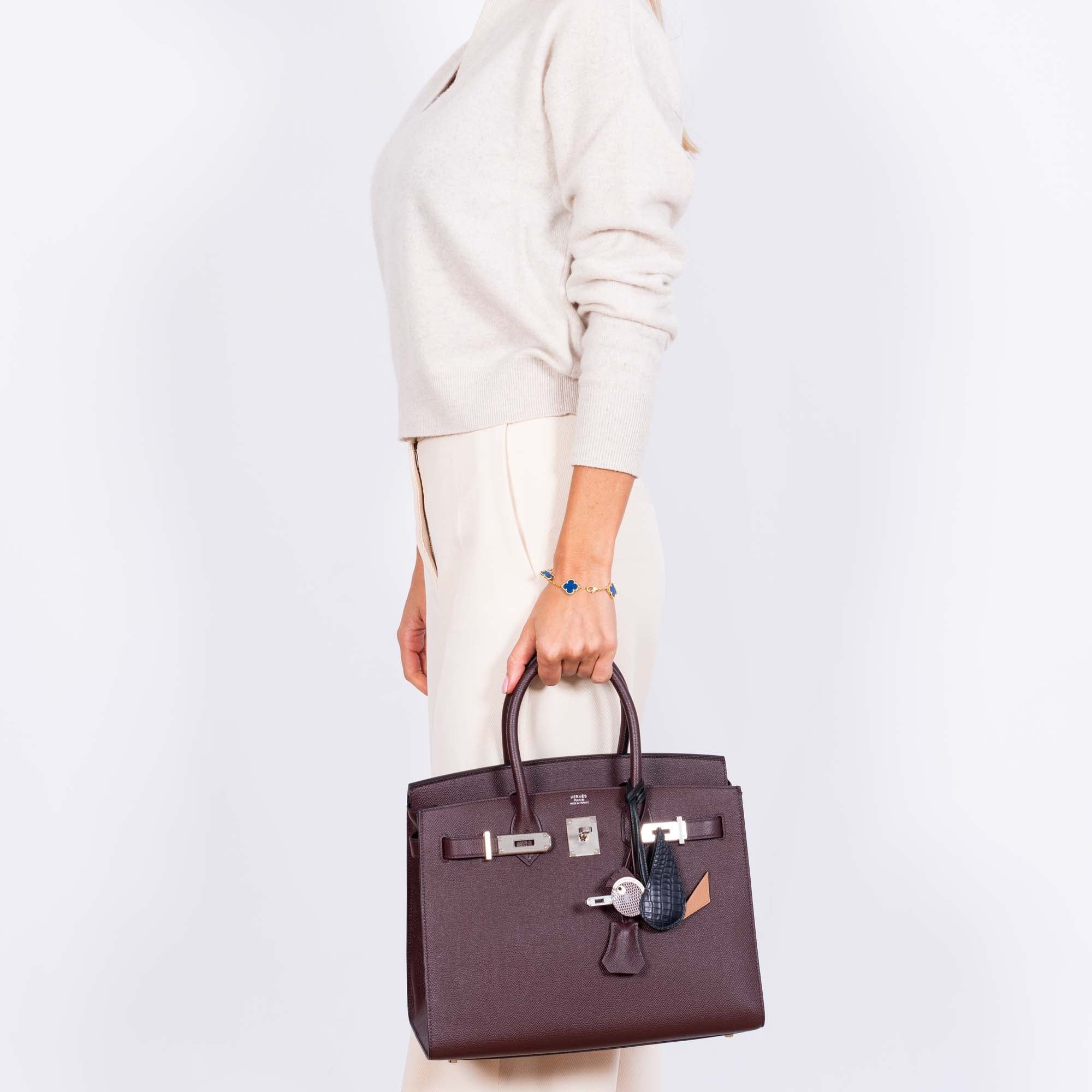 Hermès Birkin 30 Sellier Rouge Epsom Palladium Hardware