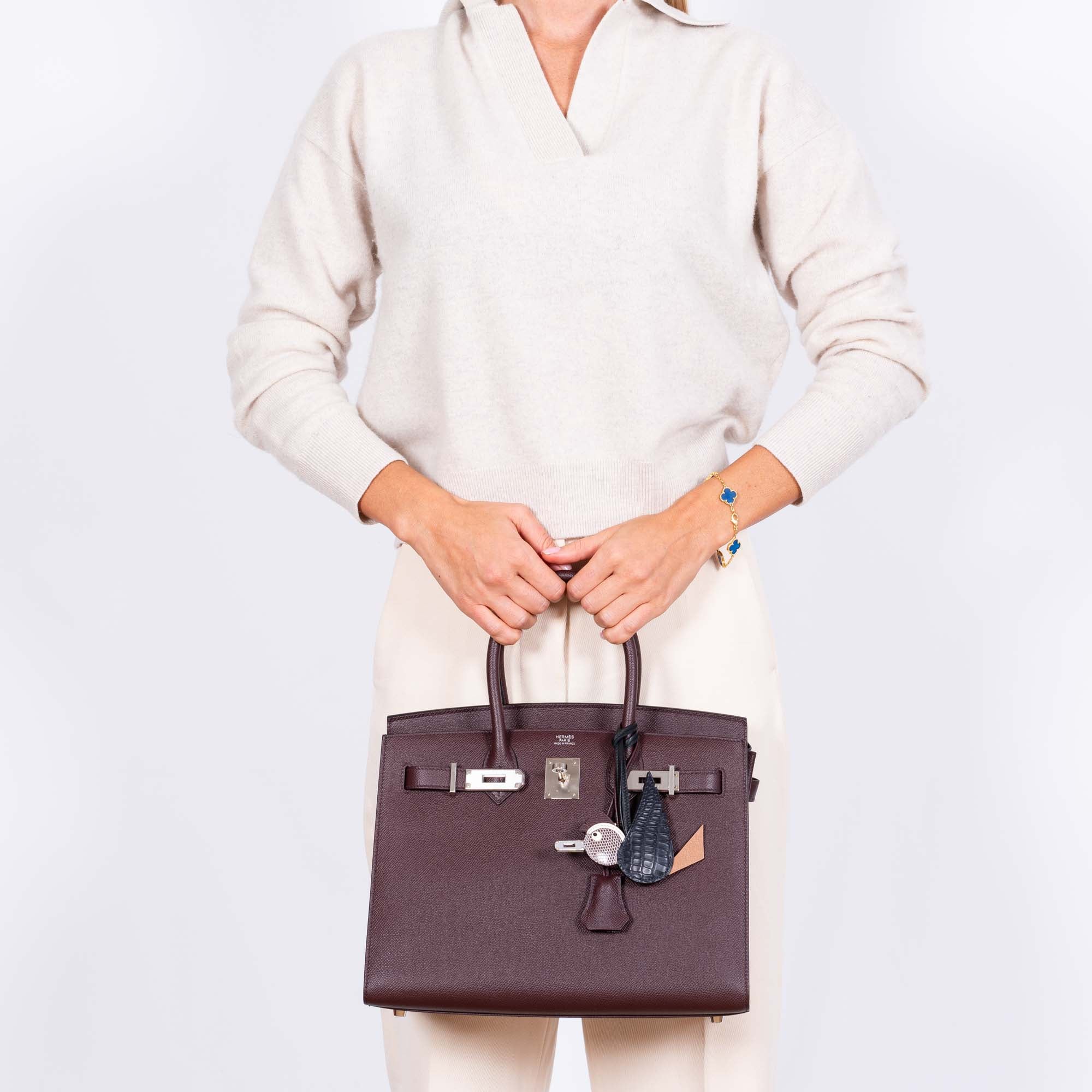 Hermès Birkin 30 Sellier Rouge Epsom Palladium Hardware