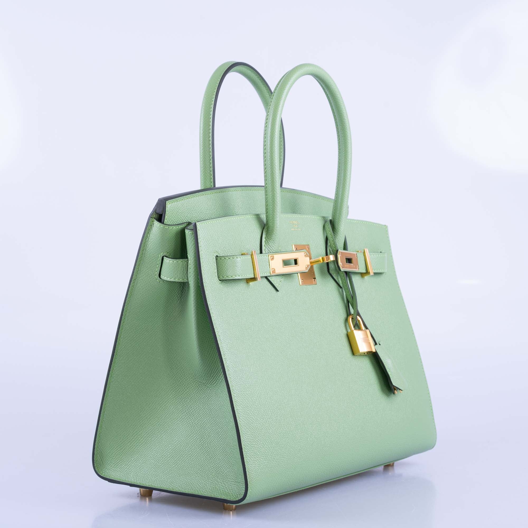 Hermès Birkin 30 Sellier Vert Criquet Epsom Gold Hardware