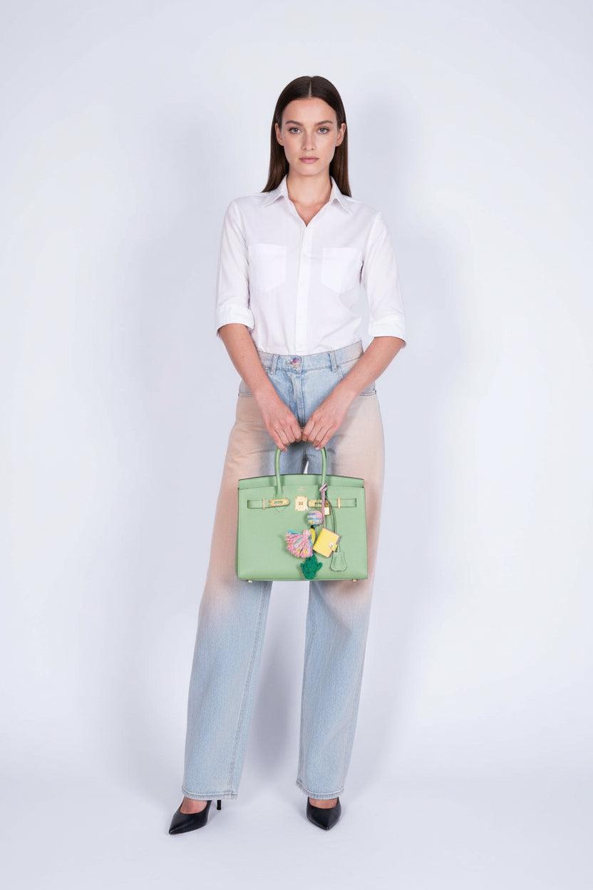 Hermès Birkin 30 Sellier Vert Criquet Epsom Gold Hardware