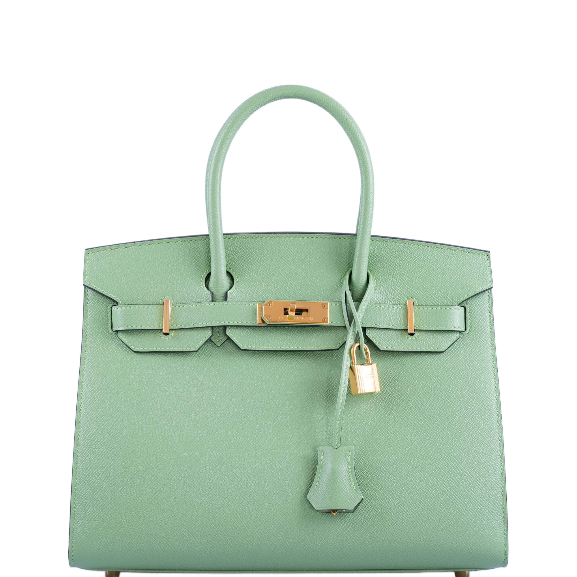 Hermès Birkin 30 Sellier Vert Criquet Epsom Gold Hardware