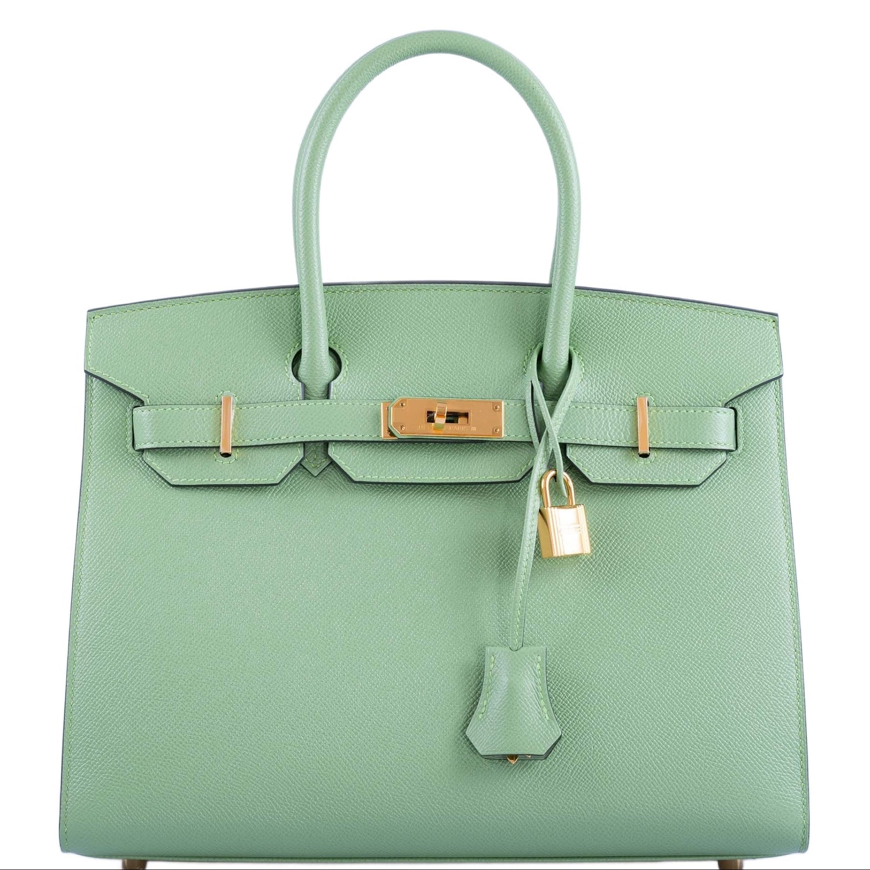 Hermès Birkin 30 Sellier Vert Criquet Epsom Gold Hardware