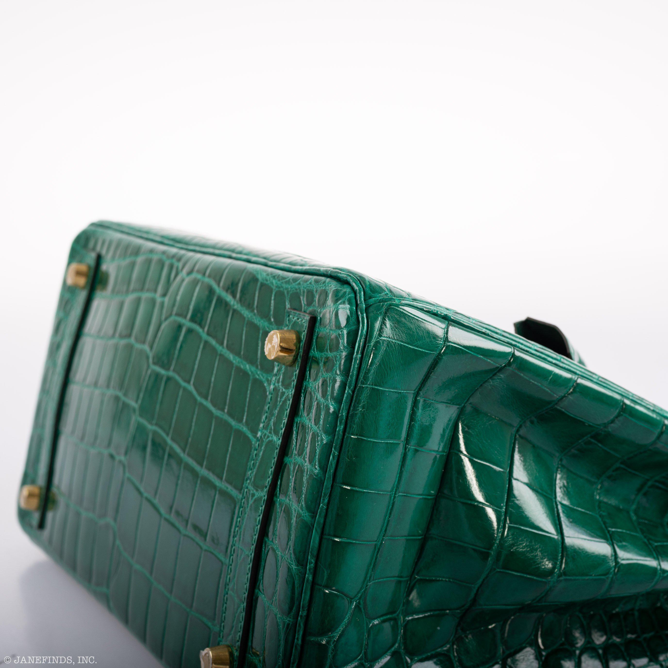 Hermès Birkin 30 Vert Emerald Niloticus Crocodile Gold Hardware