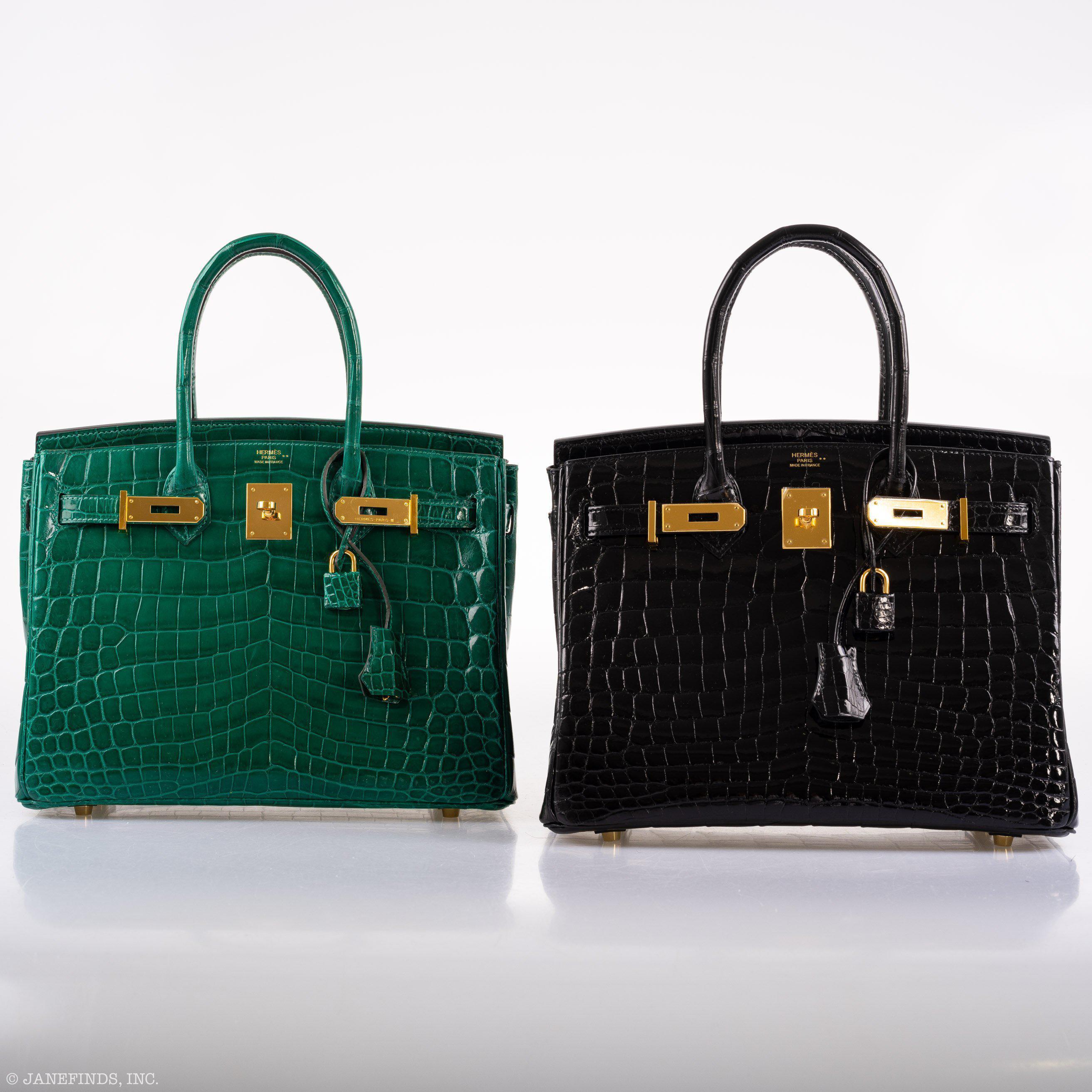 Hermès Birkin 30 Vert Emerald Niloticus Crocodile Gold Hardware