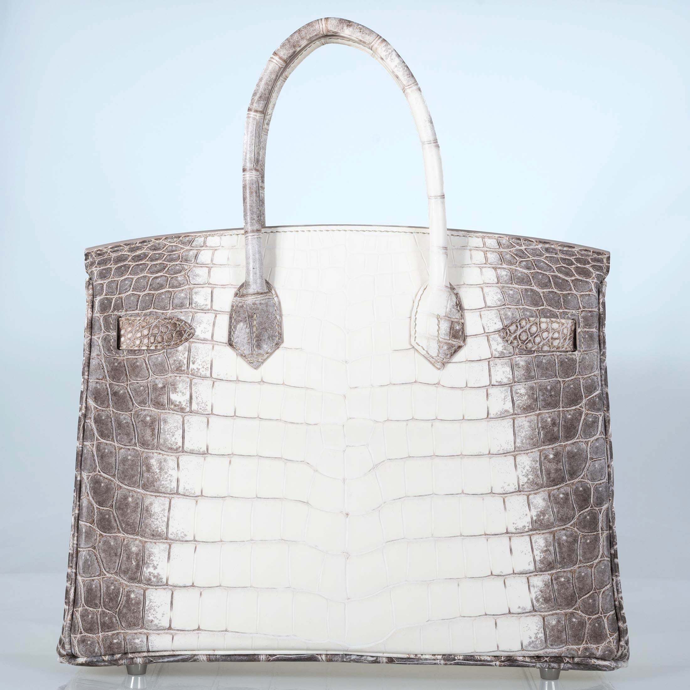 Hermès Birkin 30 White Hima Nilo Crocodile Palladium Hardware