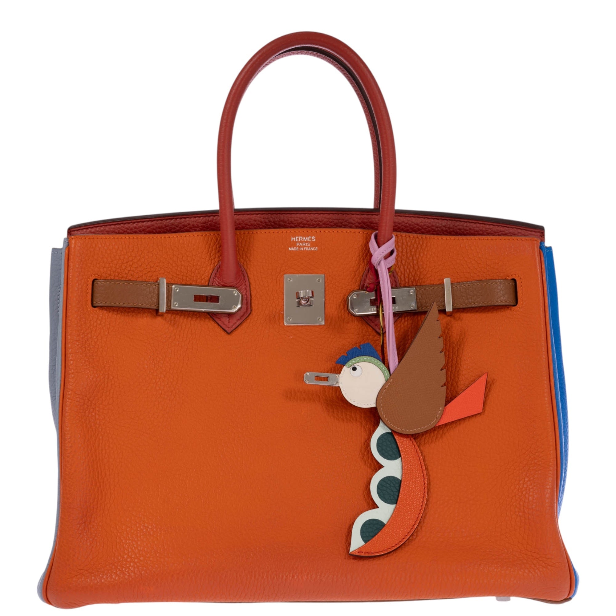 Hermès Birkin 35 Arlequin Clémence Palladium Hardware