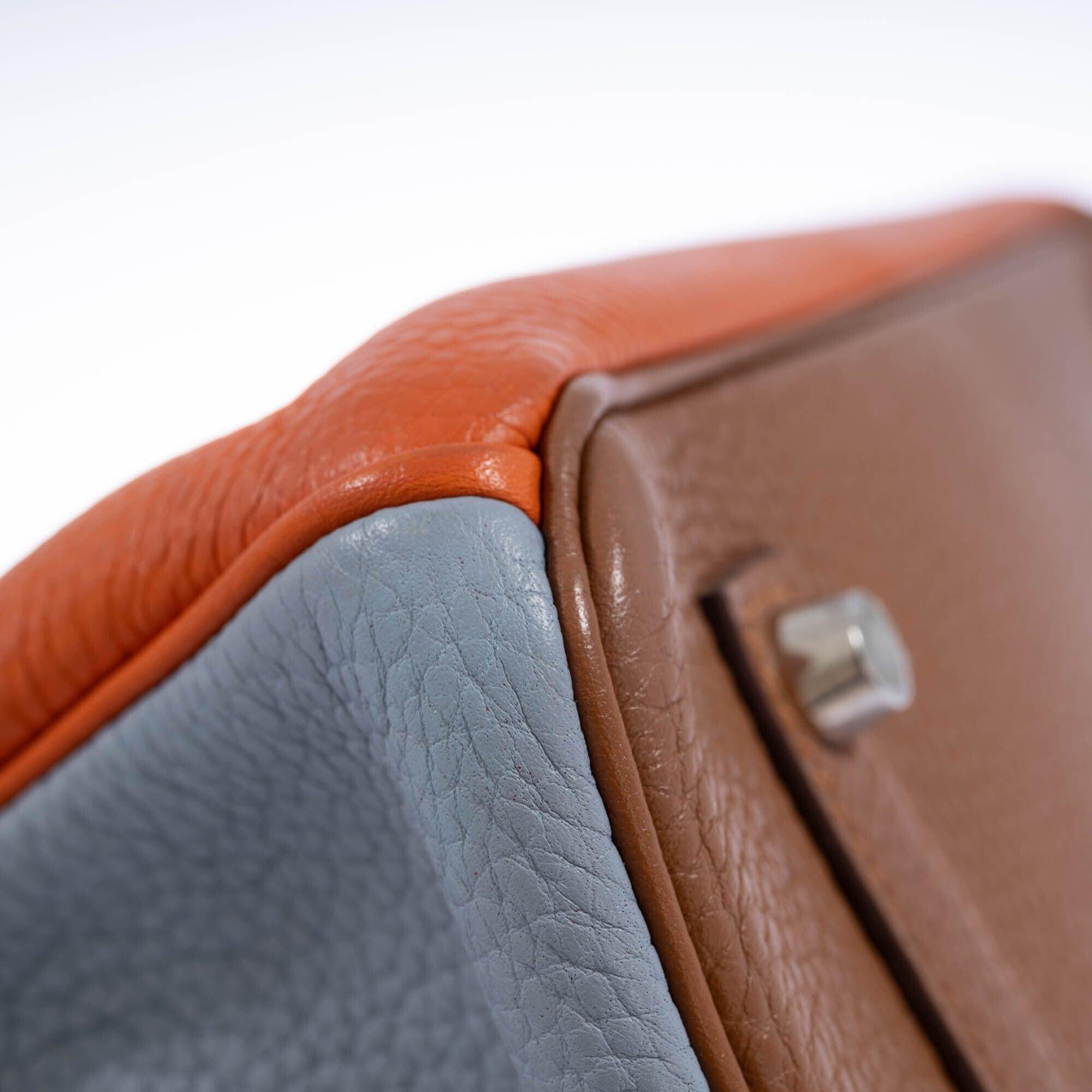 Hermès Birkin 35 Arlequin Clémence Palladium Hardware