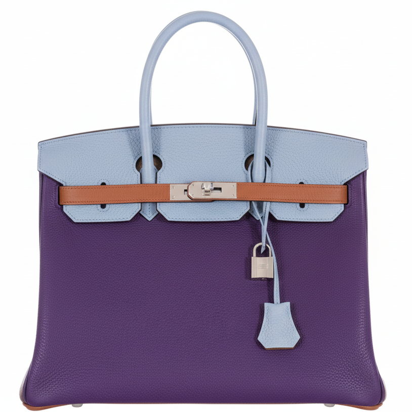 Hermès Birkin 35 Arlequin Harlequin Clemence Palladium Hardware