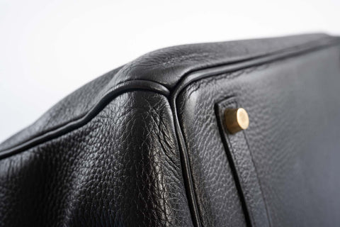 Hermès Birkin 35 Black Ardennes Gold Hardware