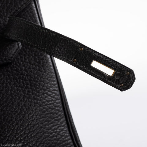 Hermès Birkin 35 Black Ardennes Leather Gold Hardware