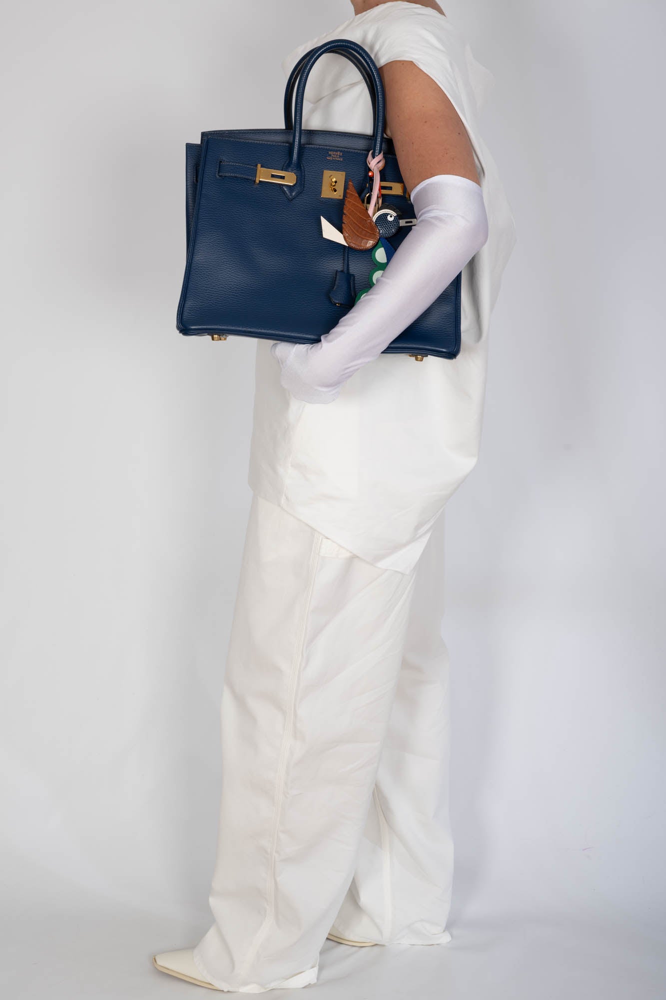 Hermès Birkin 35 Bleu Marine Ardennes Gold Hardware