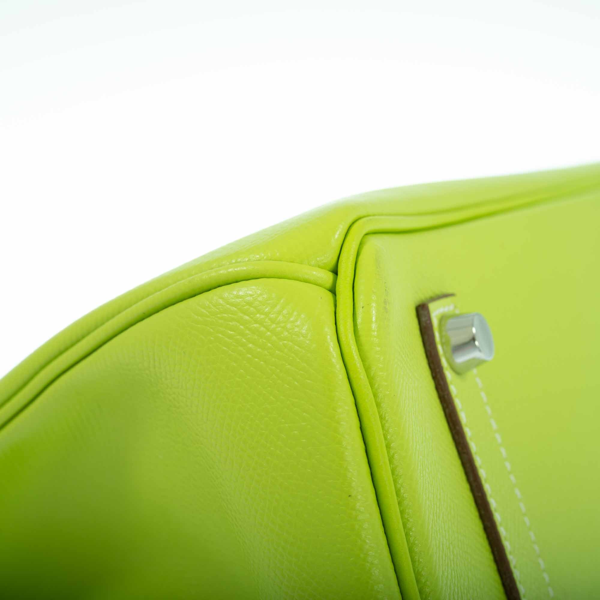 Hermès Birkin 35 Candy Collection Kiwi and Vert Cypress Epsom Palladium Hardware