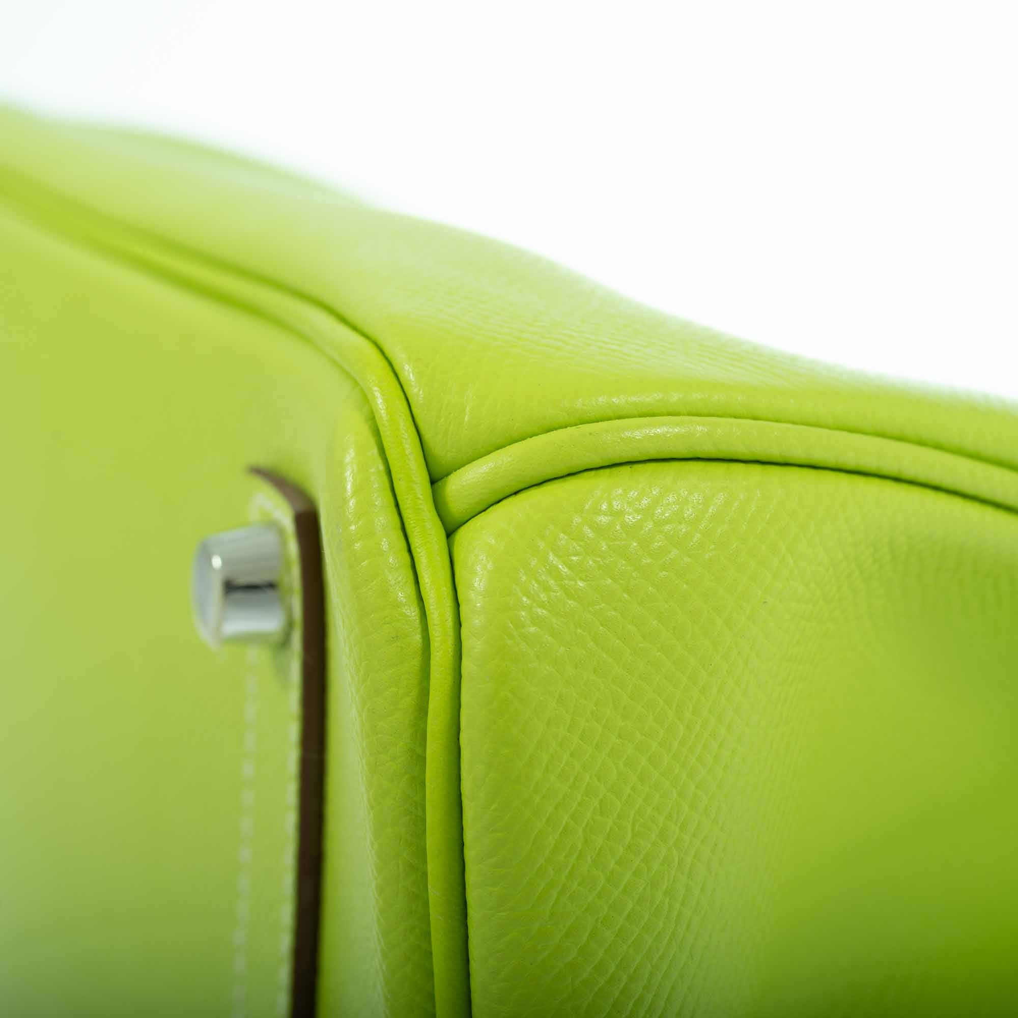 Hermès Birkin 35 Candy Collection Kiwi and Vert Cypress Epsom Palladium Hardware