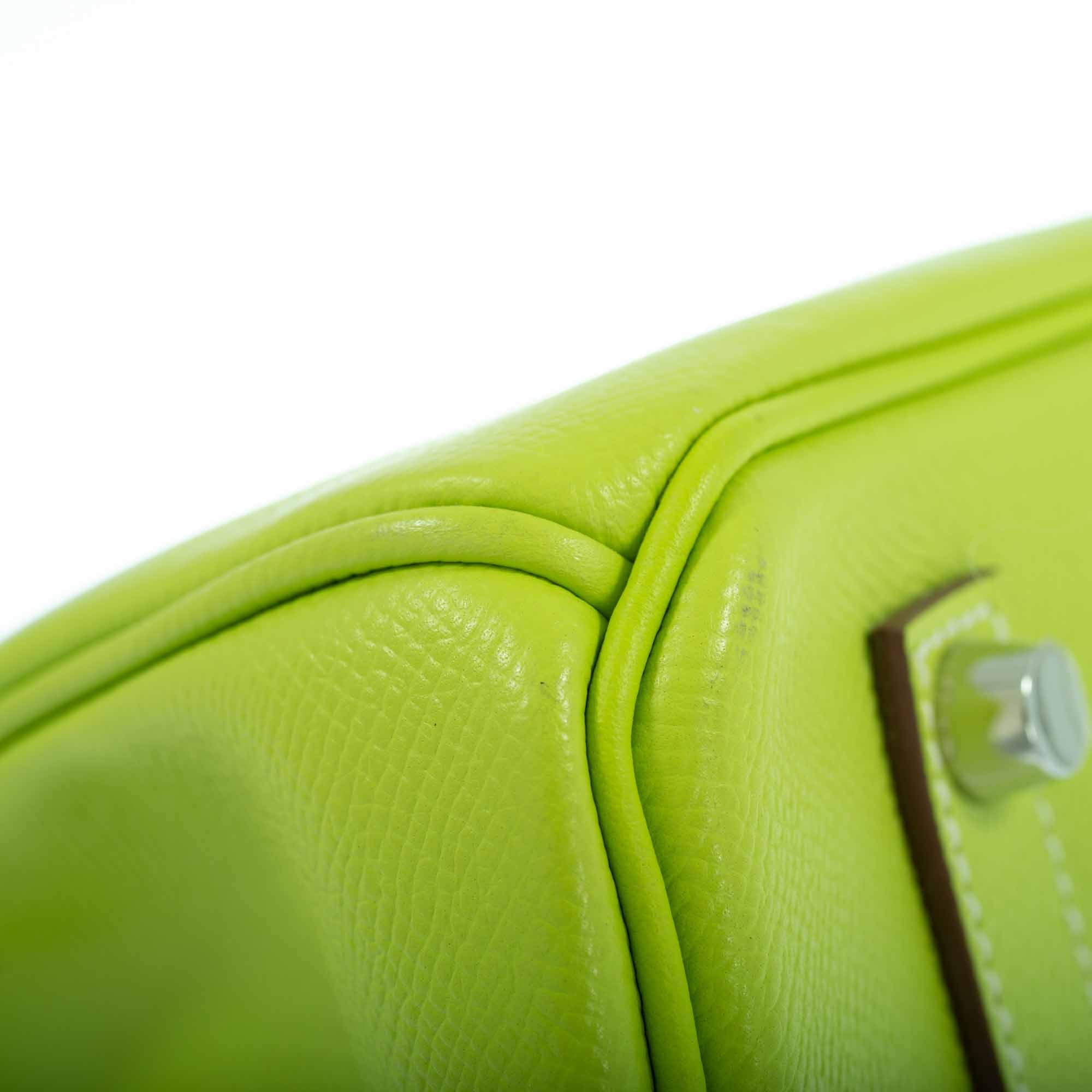 Hermès Birkin 35 Candy Collection Kiwi and Vert Cypress Epsom Palladium Hardware