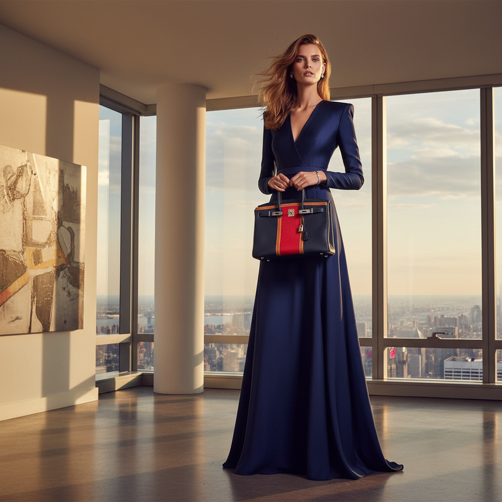 Hermès Birkin 35 "Club" Limited Edition Bleu Indigo, Barenia & Lizard Palladium Hardware