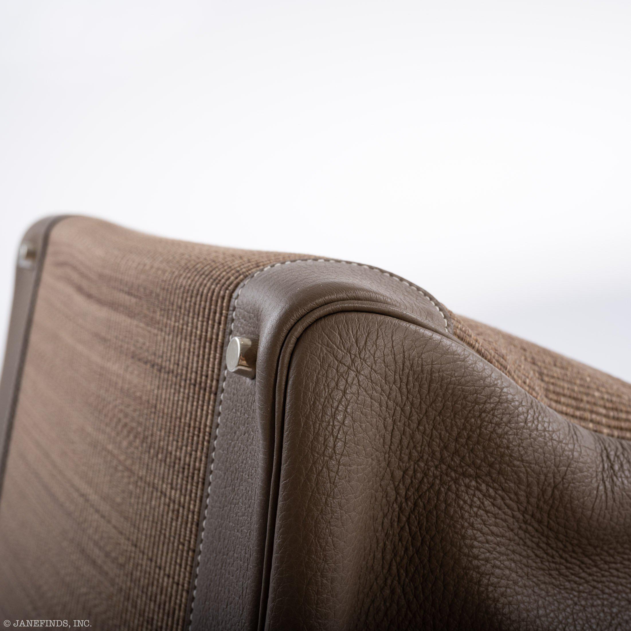 Hermès Birkin 35 Crinoline & Etoupe Clemence with Palladium Hardware