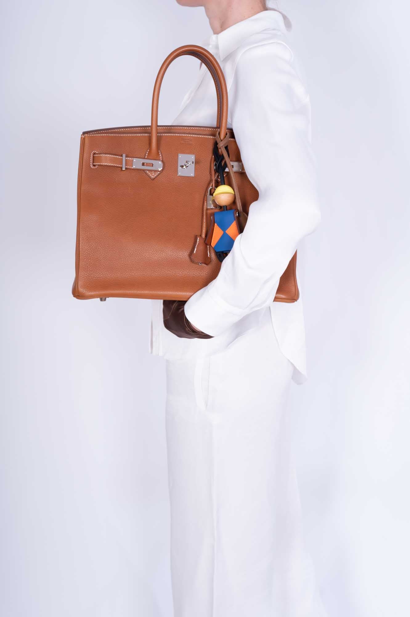 Hermès Birkin 35 Fauve Barenia Faubourg Palladium Hardware