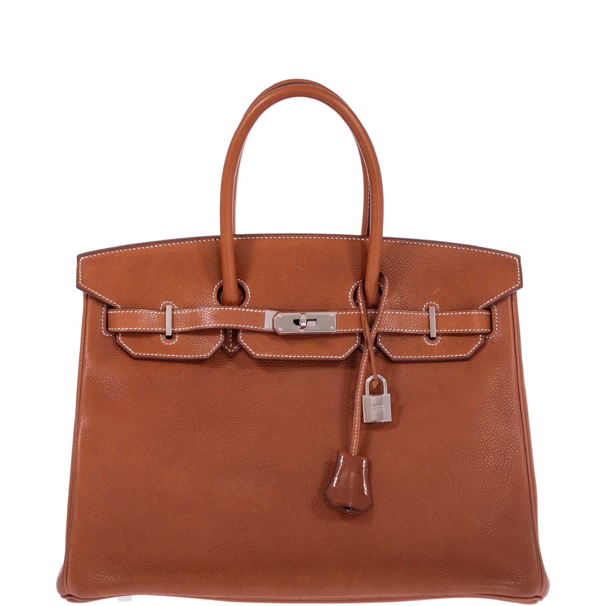 Hermès Birkin 35 Fauve Barenia Faubourg Palladium Hardware