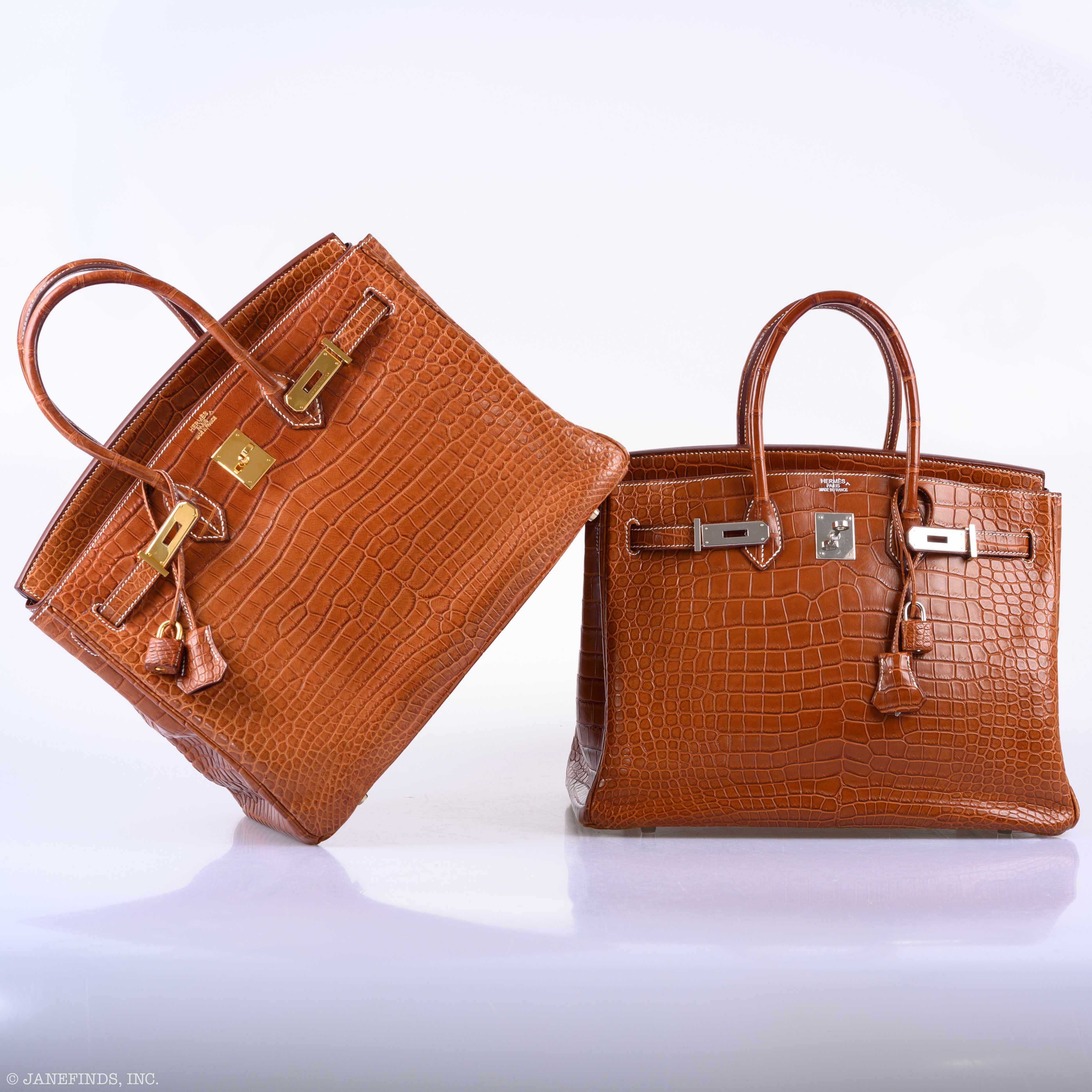 Hermès Birkin 35 Fauve Matte Porosus Crocodile Palladium Hardware