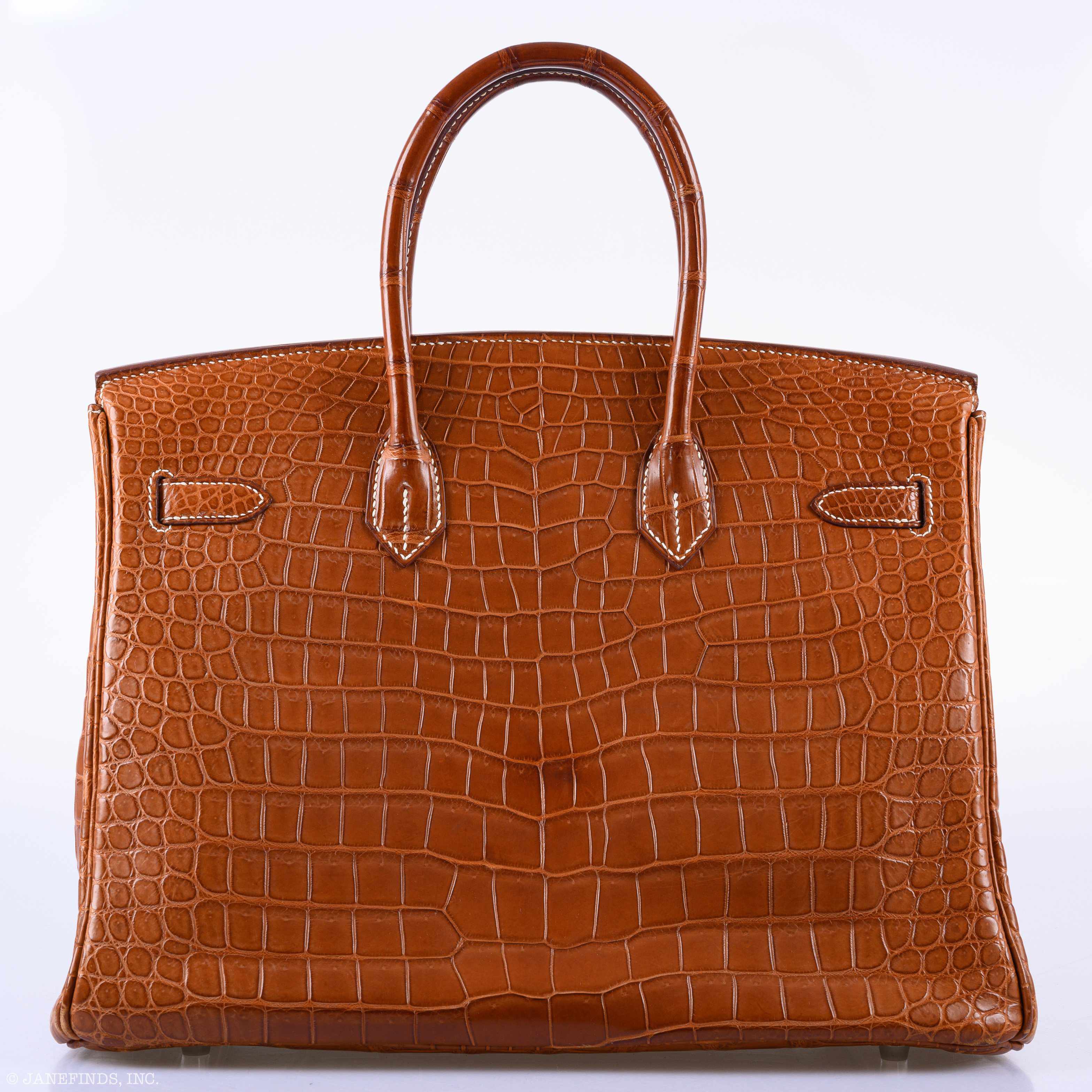 Hermès Birkin 35 Fauve Matte Porosus Crocodile Palladium Hardware
