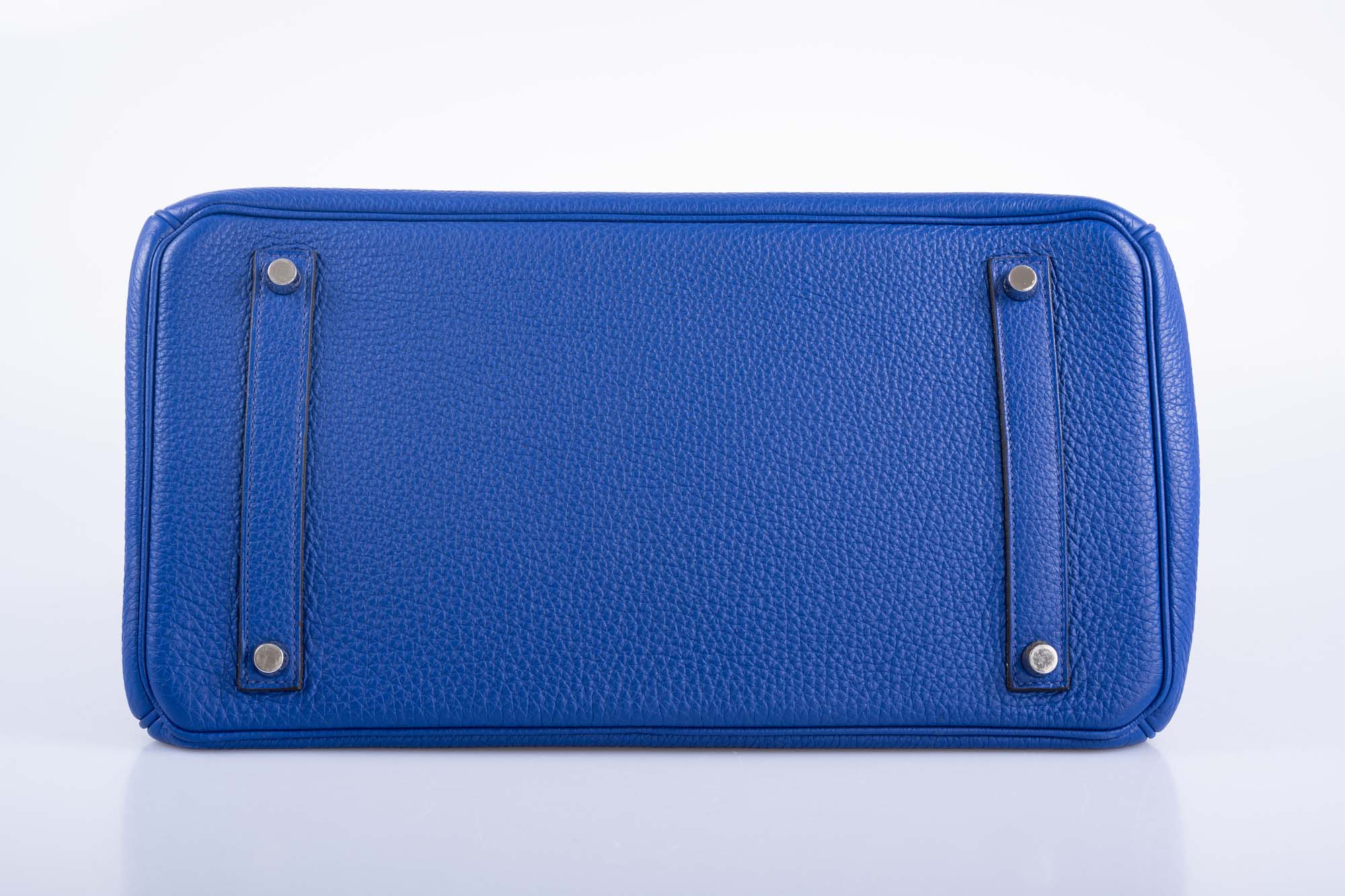 Hermès Birkin 35 HSS Bleu Electrique / Fuchsia Interior Togo Palladium Hardware