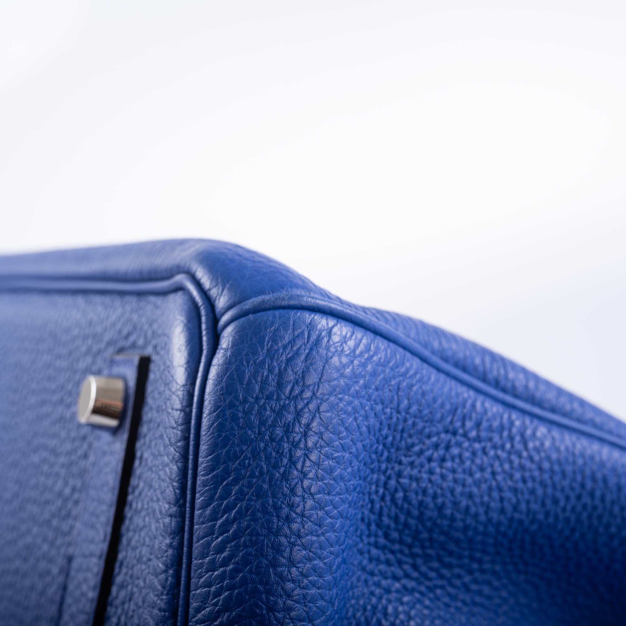 Hermès Birkin 35 HSS Bleu Electrique / Fuchsia Interior Togo Palladium Hardware