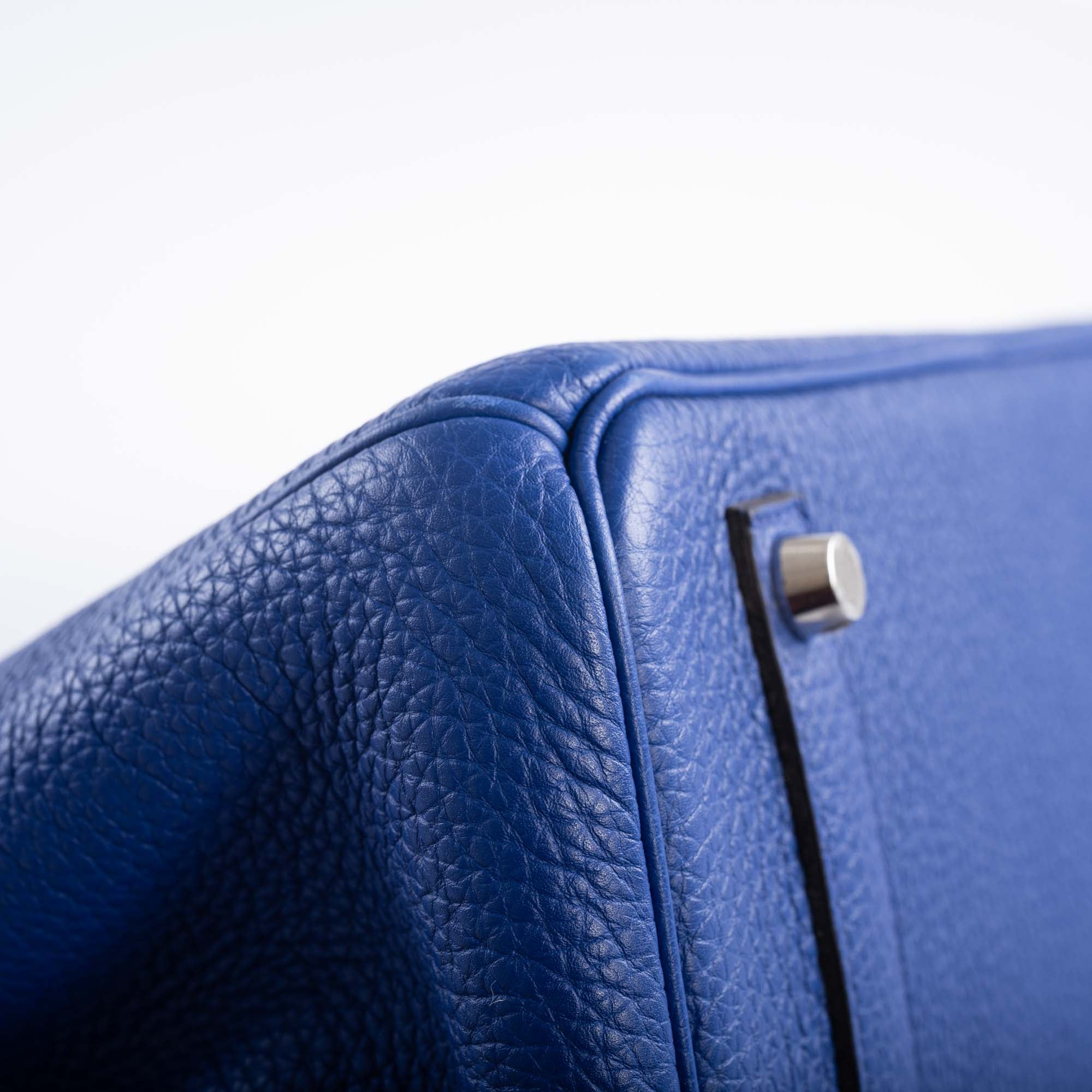 Hermès Birkin 35 HSS Bleu Electrique / Fuchsia Interior Togo Palladium Hardware
