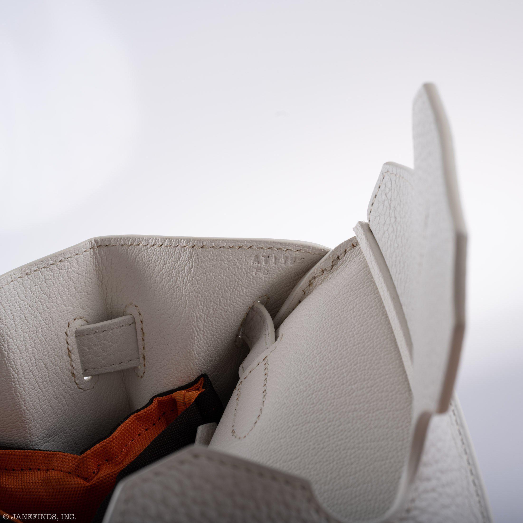 Hermès Birkin 35 HSS White Clemence Leather Brushed Gold Hardware