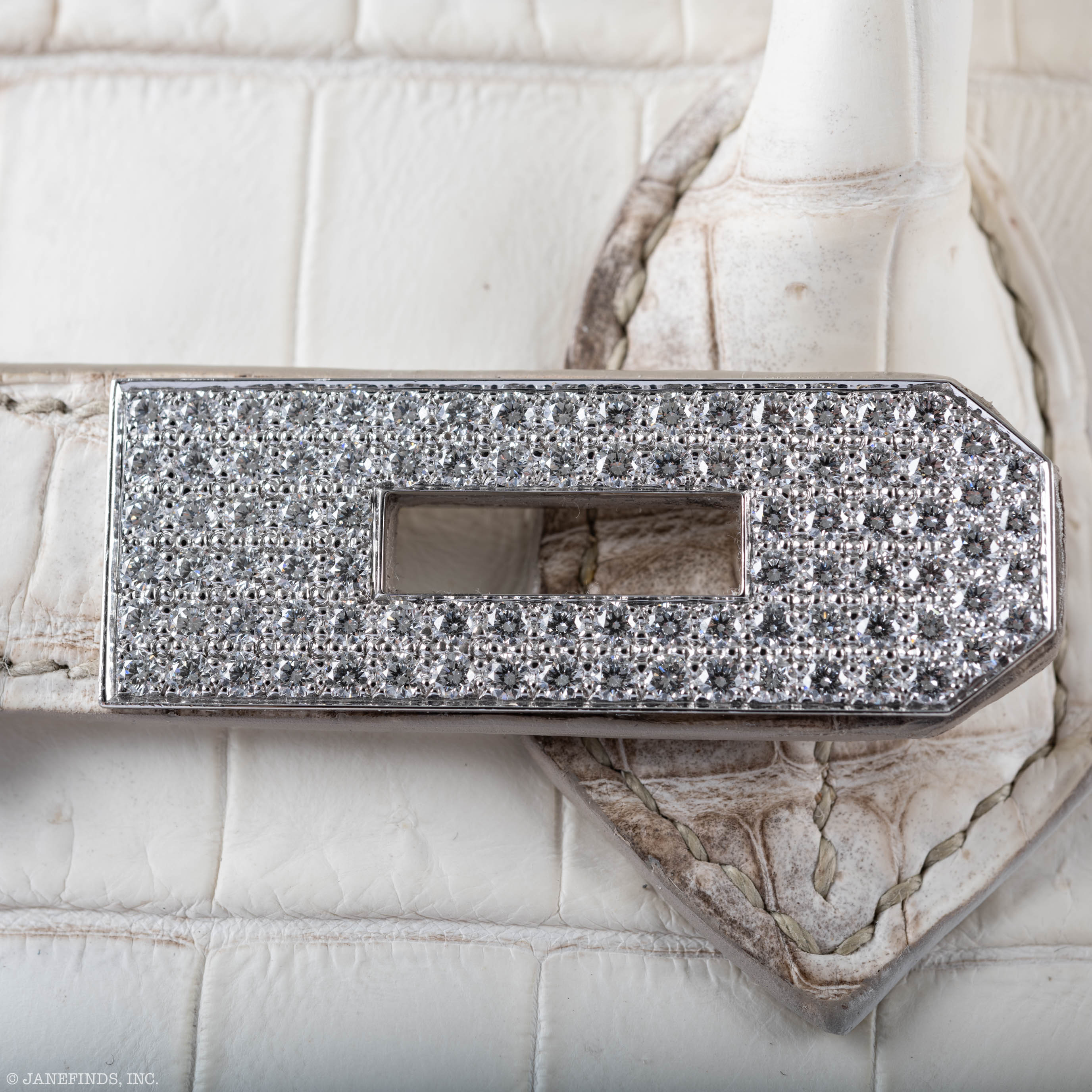 Hermès Birkin 35 Himalaya Niloticus Crocodile 18K White Gold & Diamond Hardware