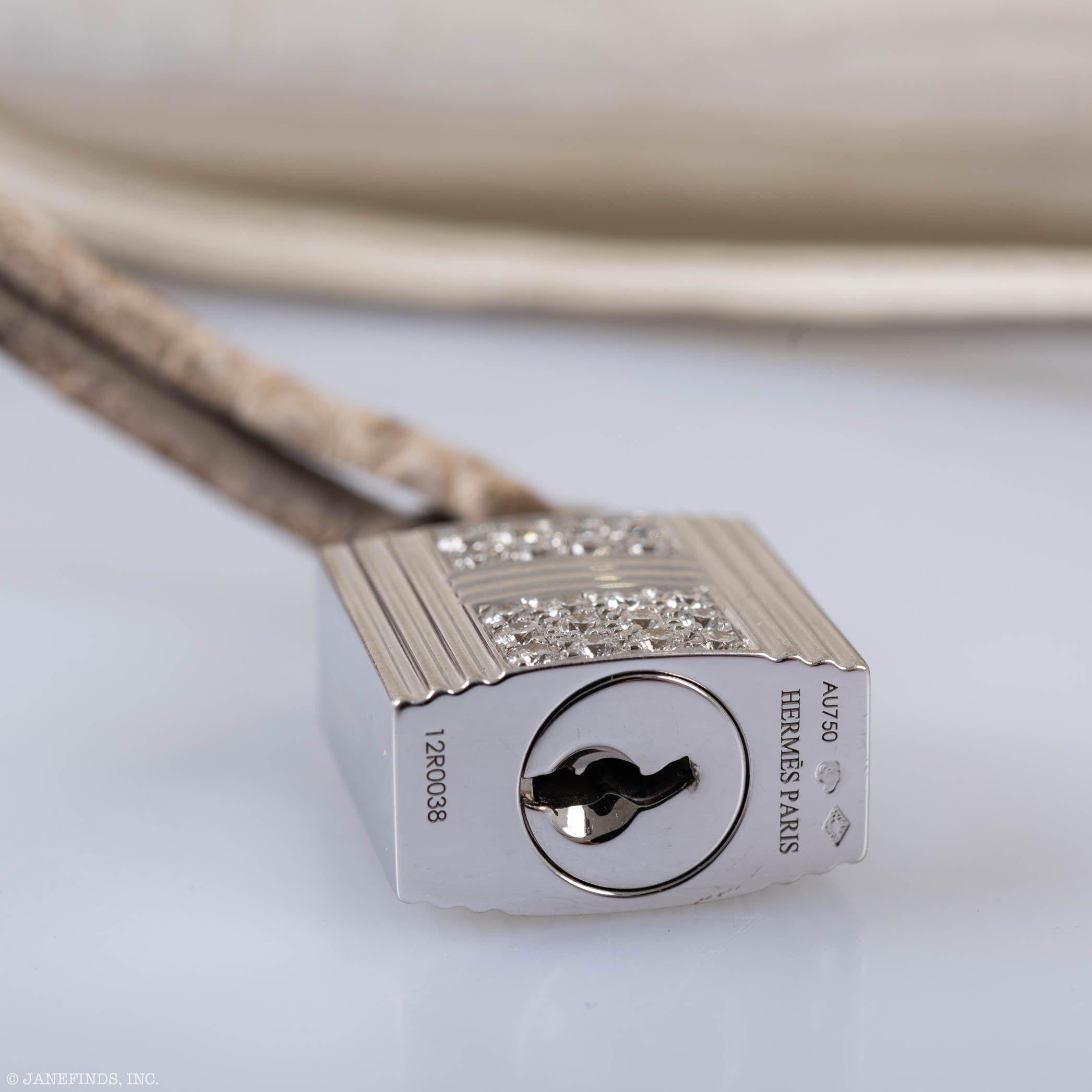 Hermès Birkin 35 Himalaya Niloticus Crocodile 18K White Gold & Diamond Hardware