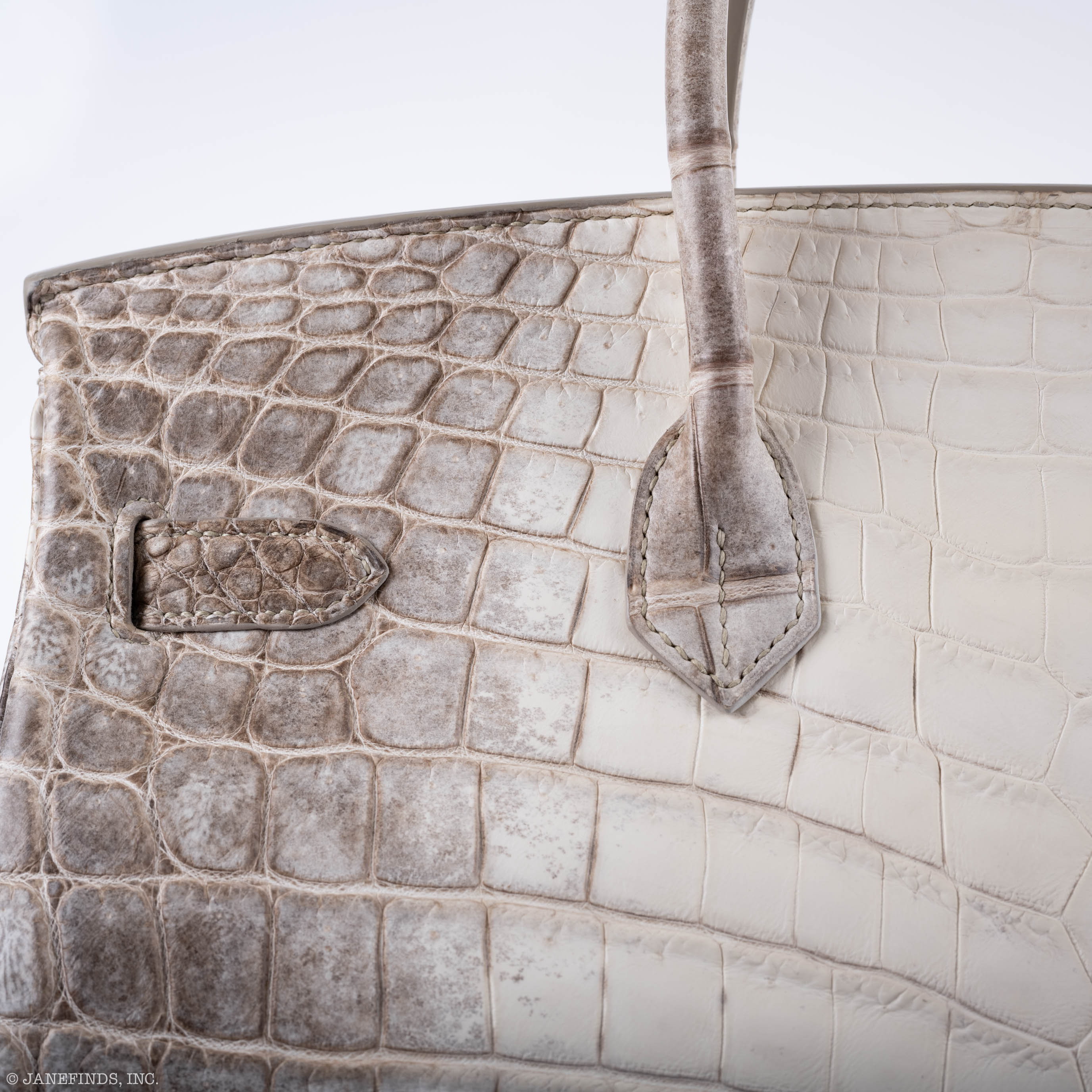 Hermès Birkin 35 Himalaya Niloticus Crocodile 18K White Gold & Diamond Hardware