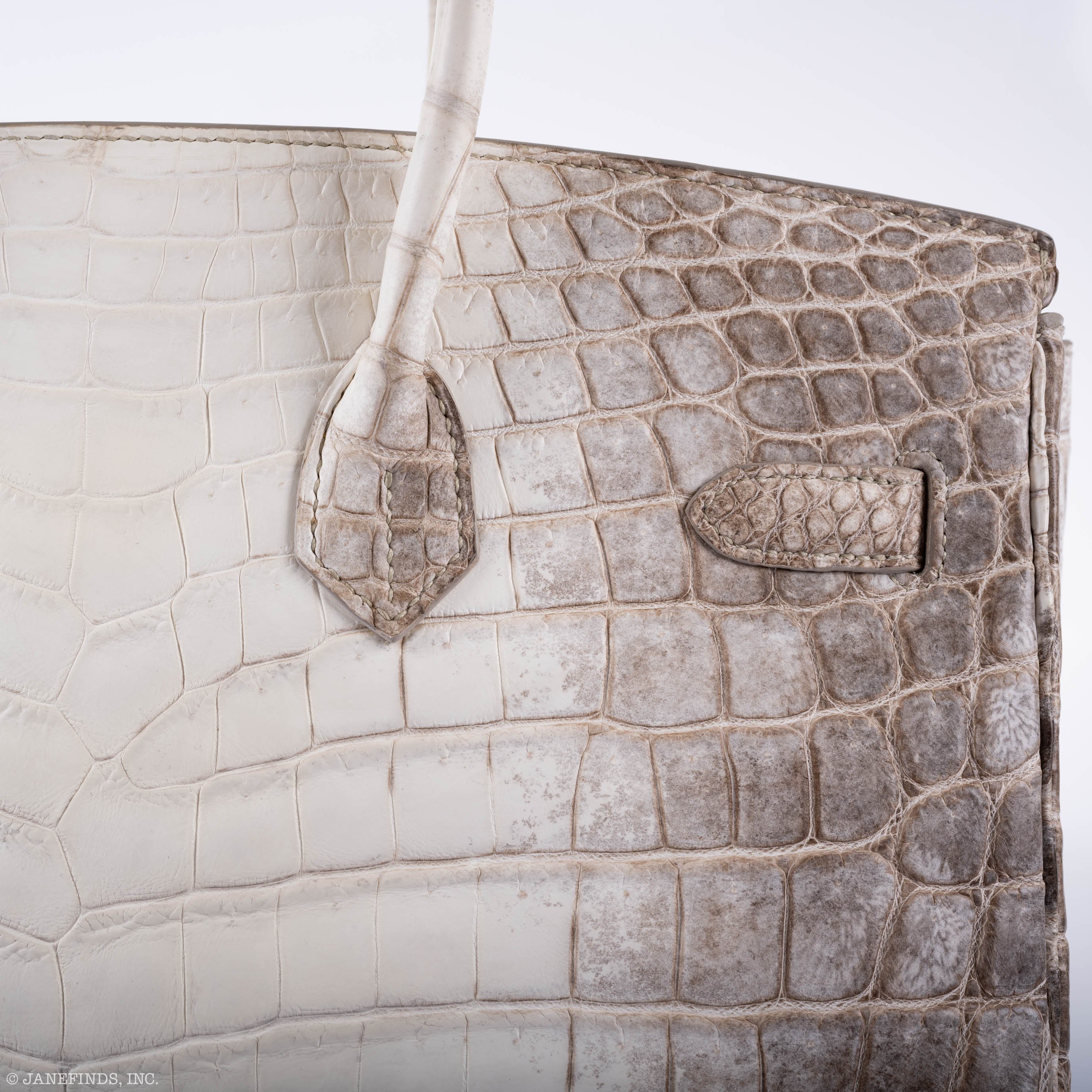 Hermès Birkin 35 Himalaya Niloticus Crocodile 18K White Gold & Diamond Hardware