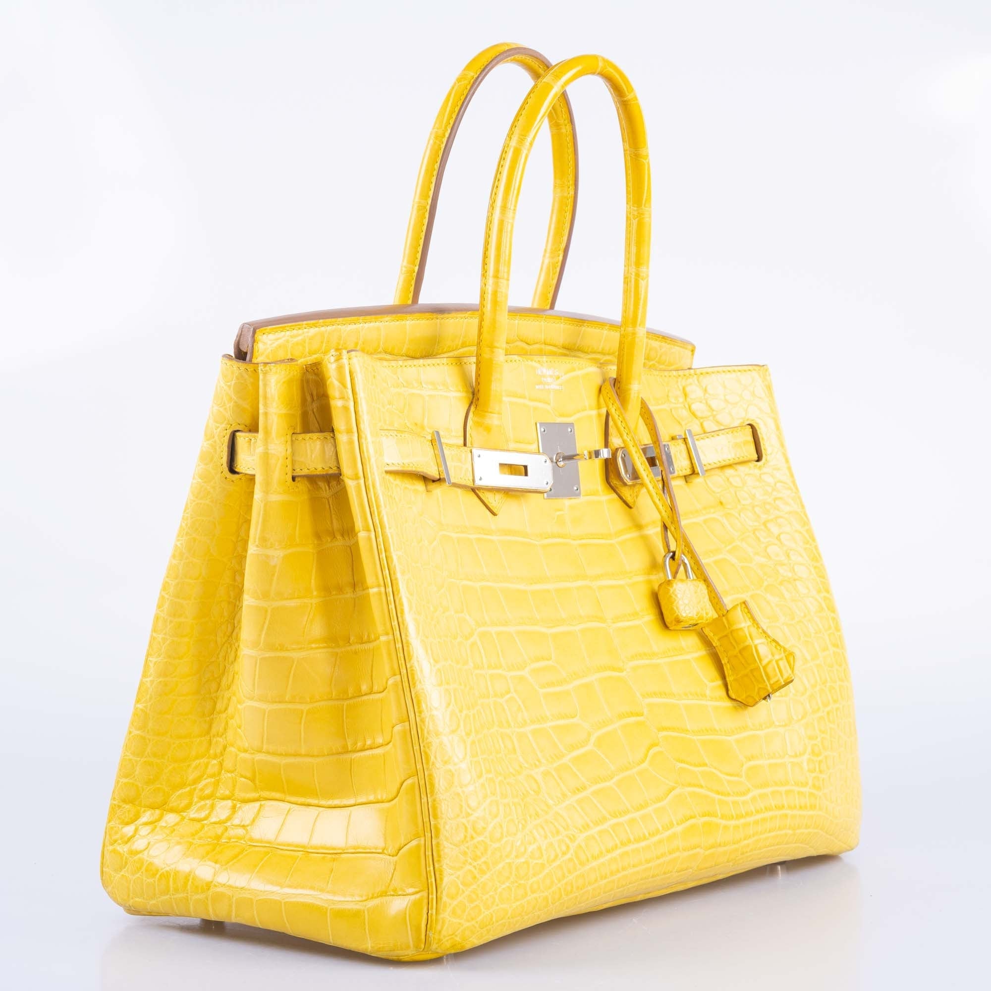 Hermès Birkin 35 Mimosa Matte Alligator Palladium Hardware