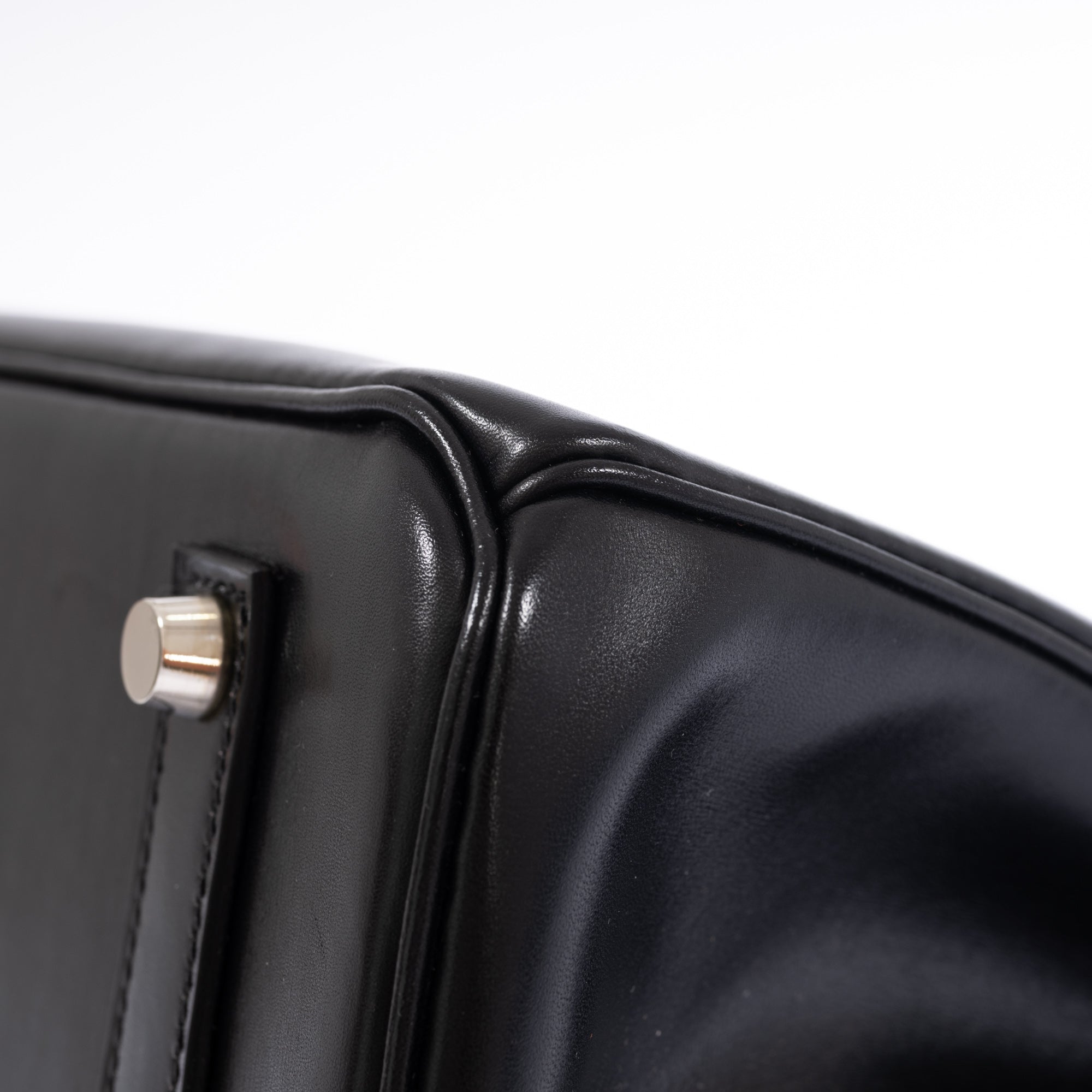 Hermès Birkin 35 Noir Box Calf Palladium Hardware