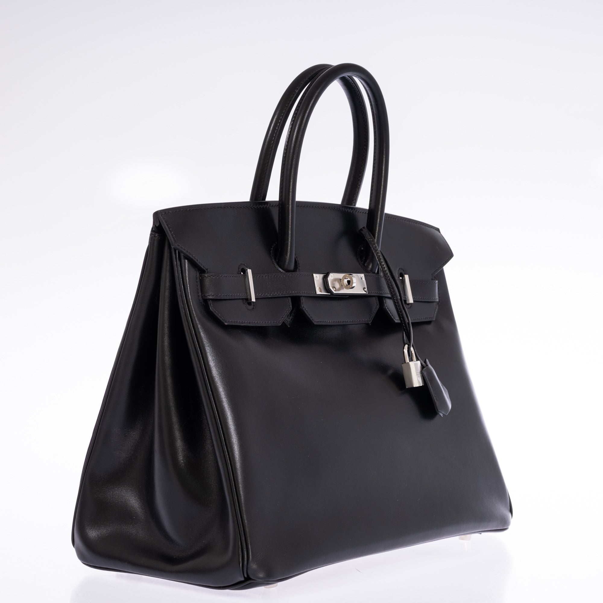Hermès Birkin 35 Noir Box Calf Palladium Hardware