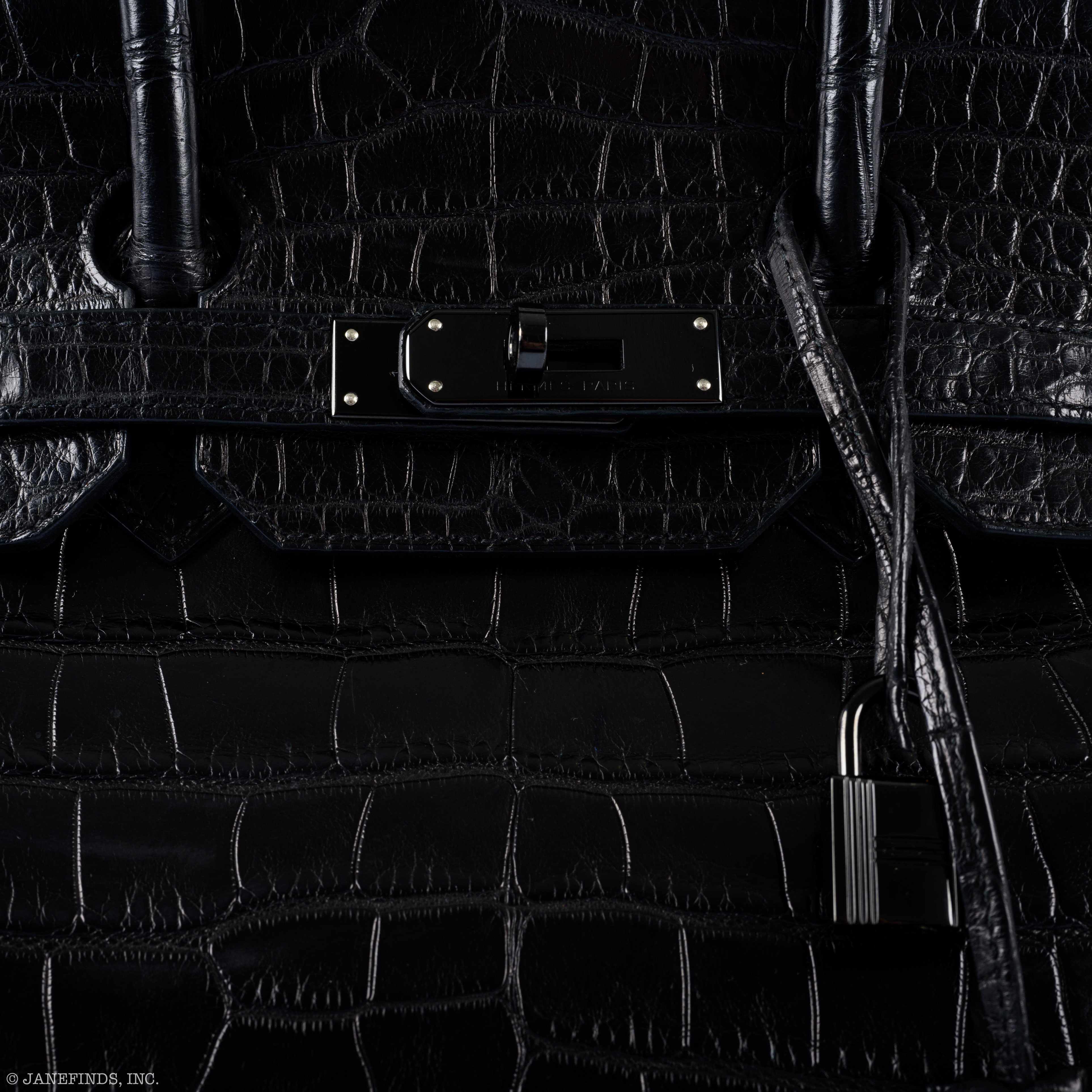 Hermès Birkin 35 SO BLACK Matte Alligator Black PVD Hardware