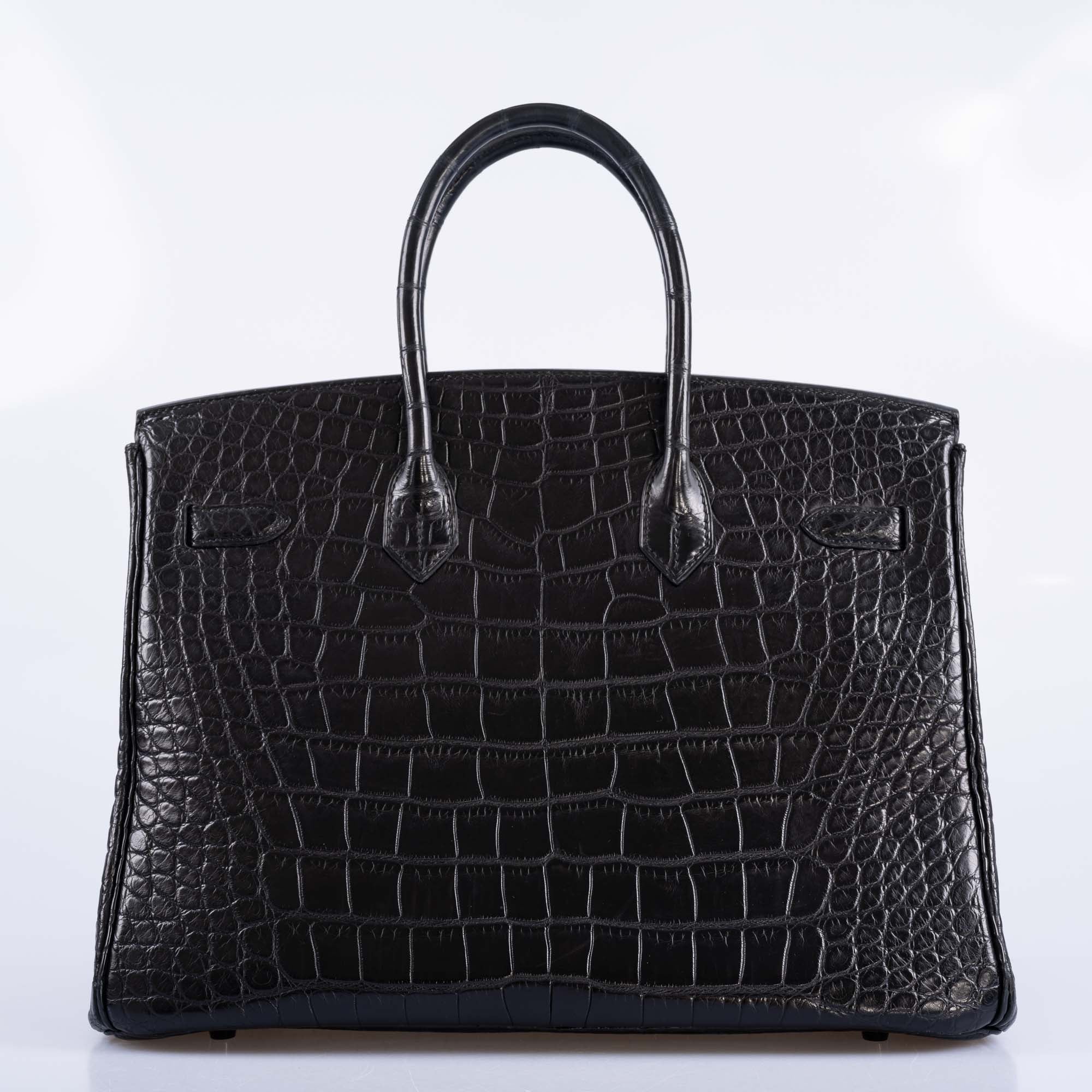 Hermès Birkin 35 SO BLACK Matte Alligator PVD Hardware
