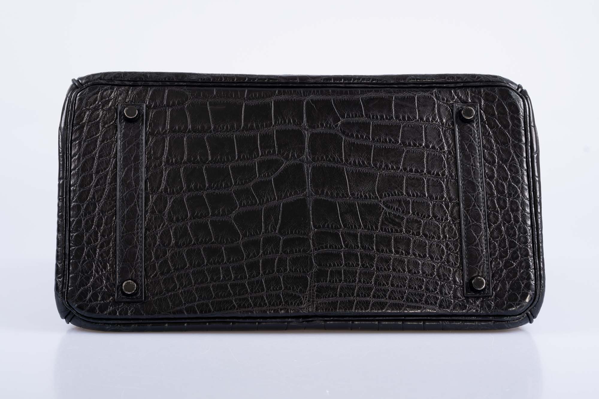 Hermès Birkin 35 SO BLACK Matte Alligator PVD Hardware