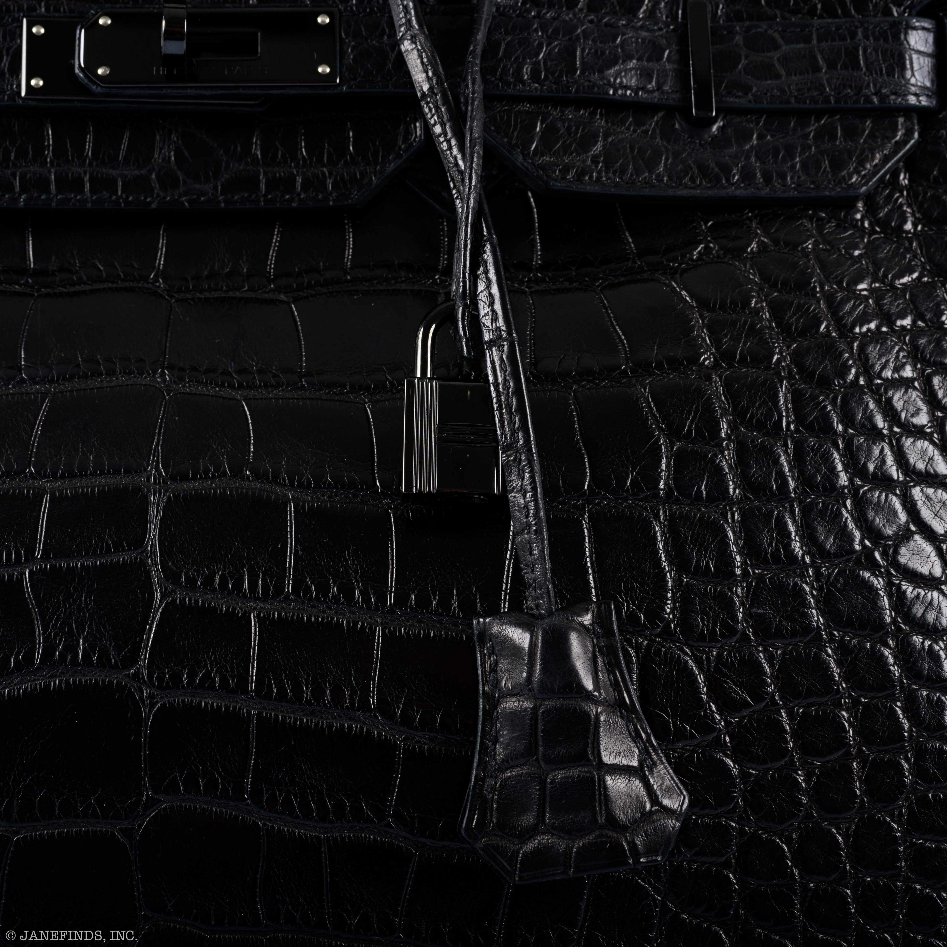 Hermès Birkin 35 SO BLACK Matte Alligator PVD Hardware