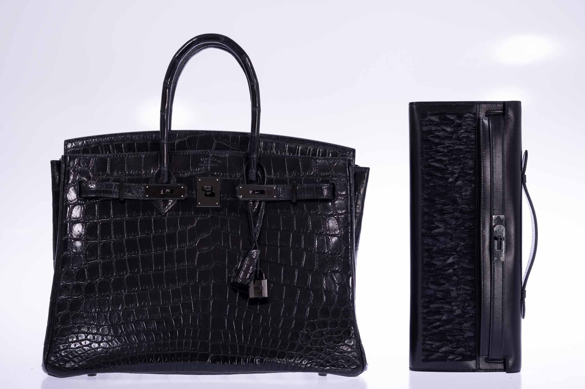 Hermès Birkin 35 SO BLACK Matte Niloticus Crocodile PVD Hardware