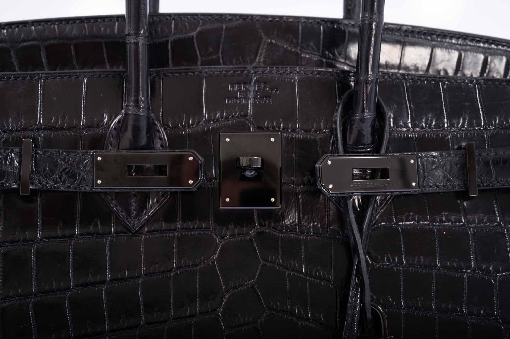 Hermès Birkin 35 SO BLACK Matte Niloticus Crocodile PVD Hardware