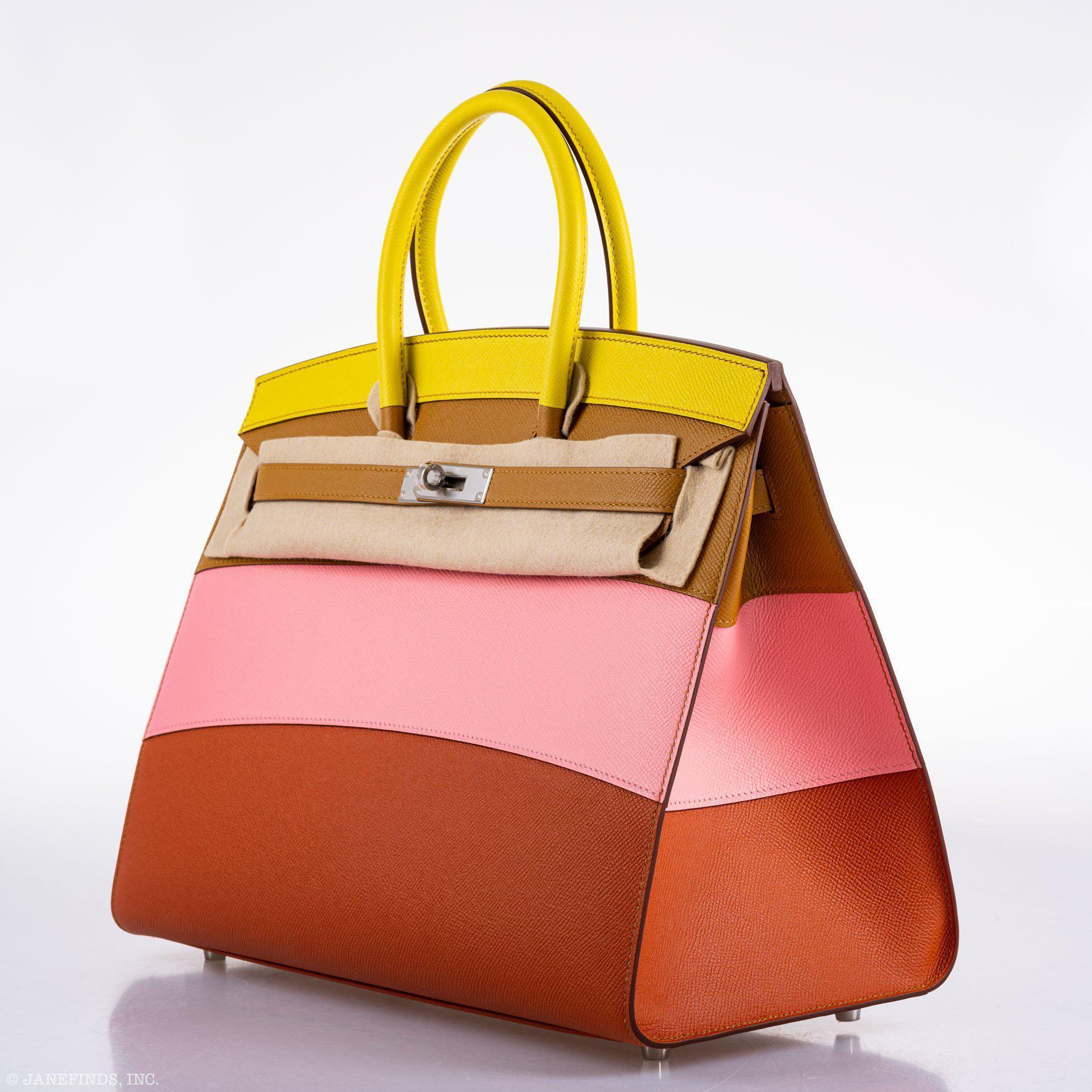 Hermès Birkin 35 Sellier Sunrise Rainbow Epsom Palladium Hardware