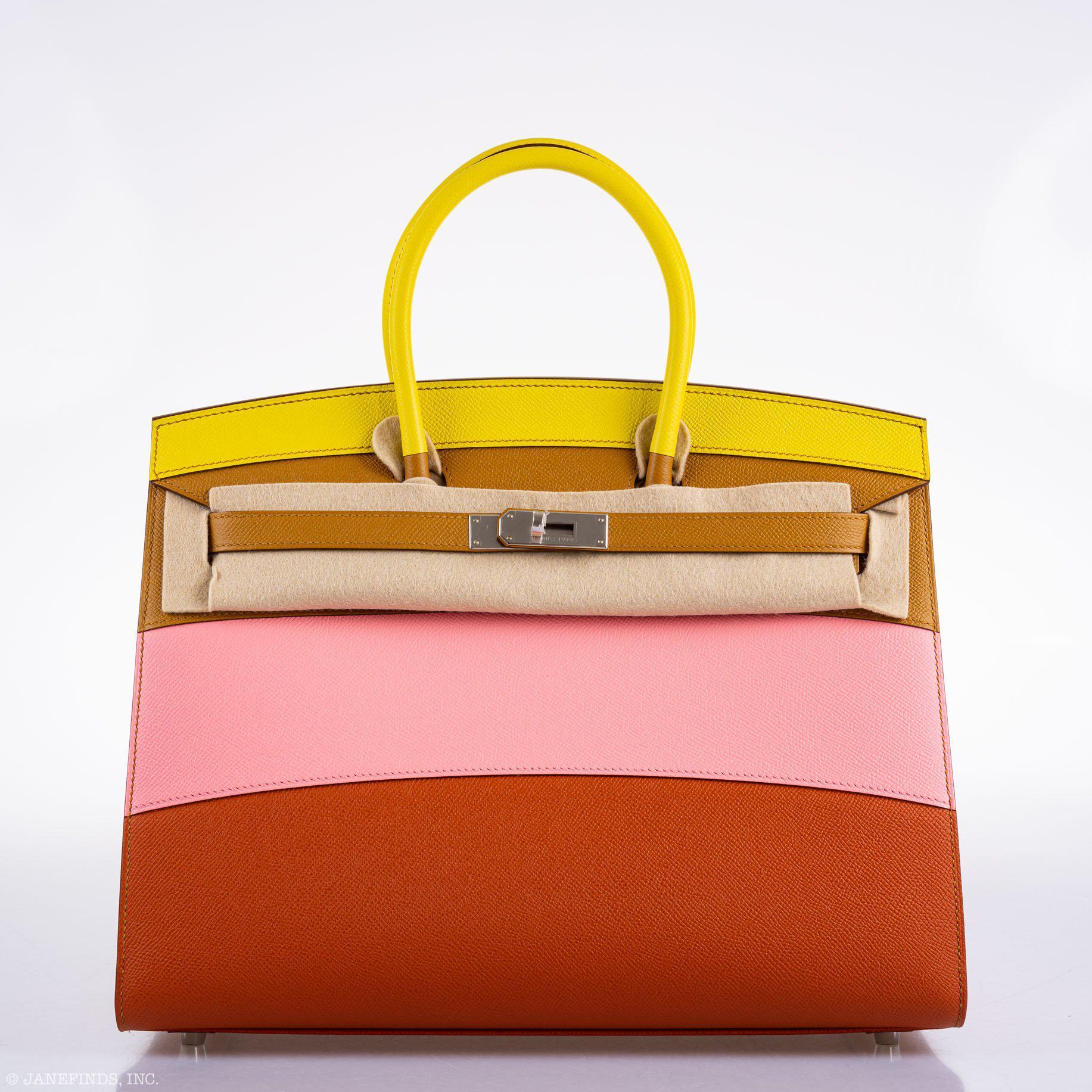 Hermès Birkin 35 Sellier Sunrise Rainbow Epsom Palladium Hardware