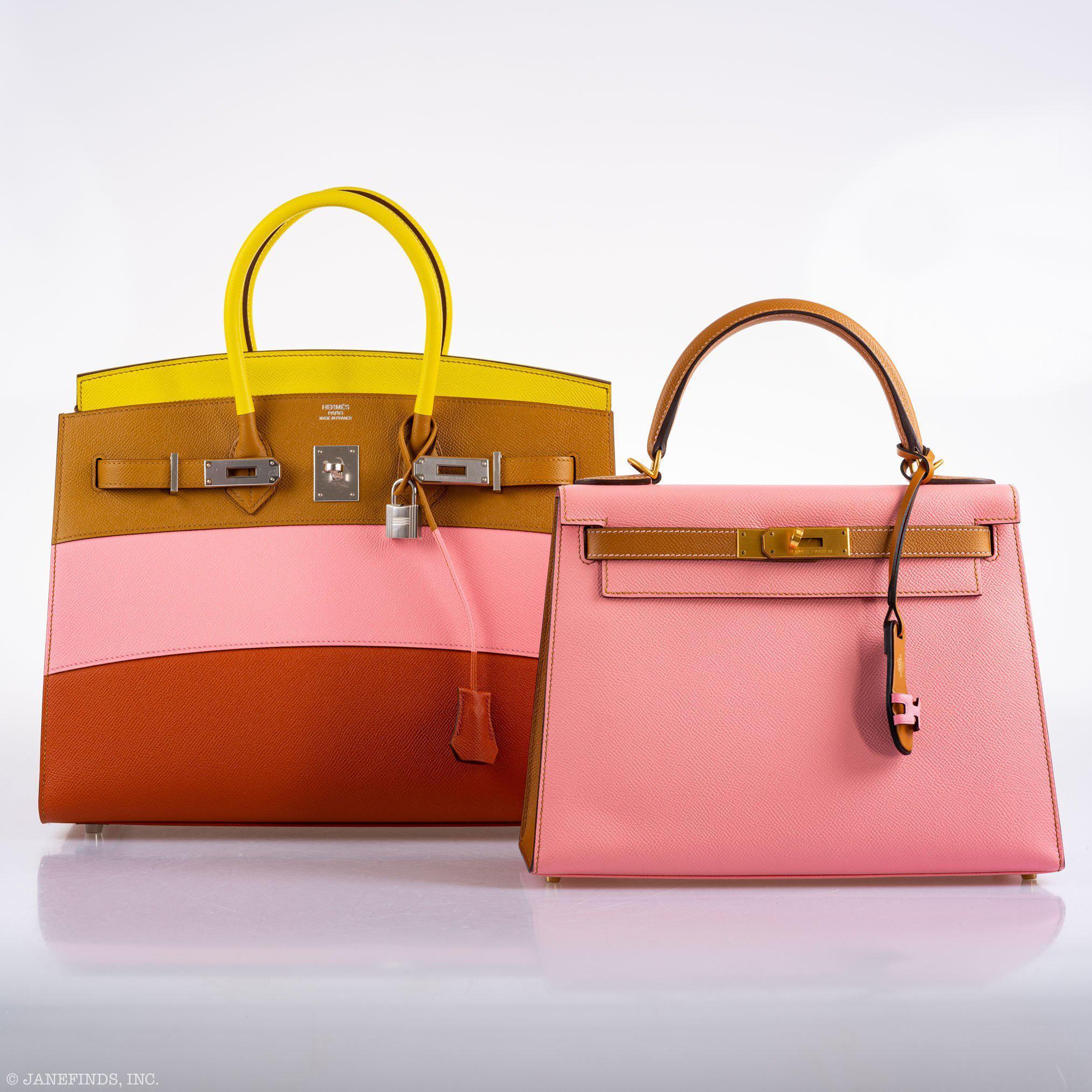 Hermès Birkin 35 Sellier Sunrise Rainbow Epsom Palladium Hardware