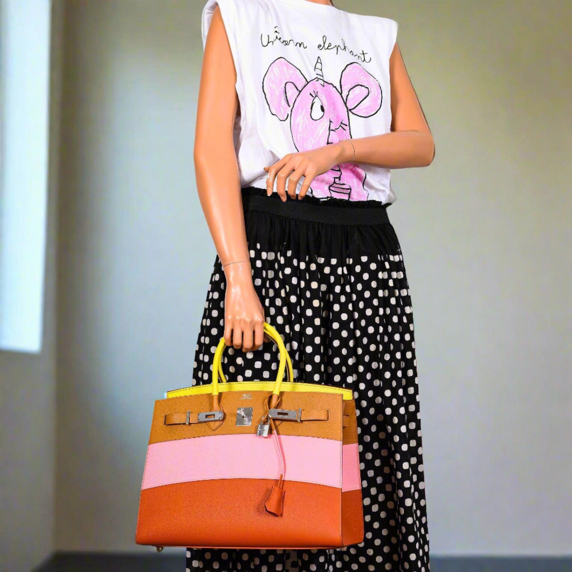 Hermès Birkin 35 Sellier Sunrise Rainbow Epsom Palladium Hardware