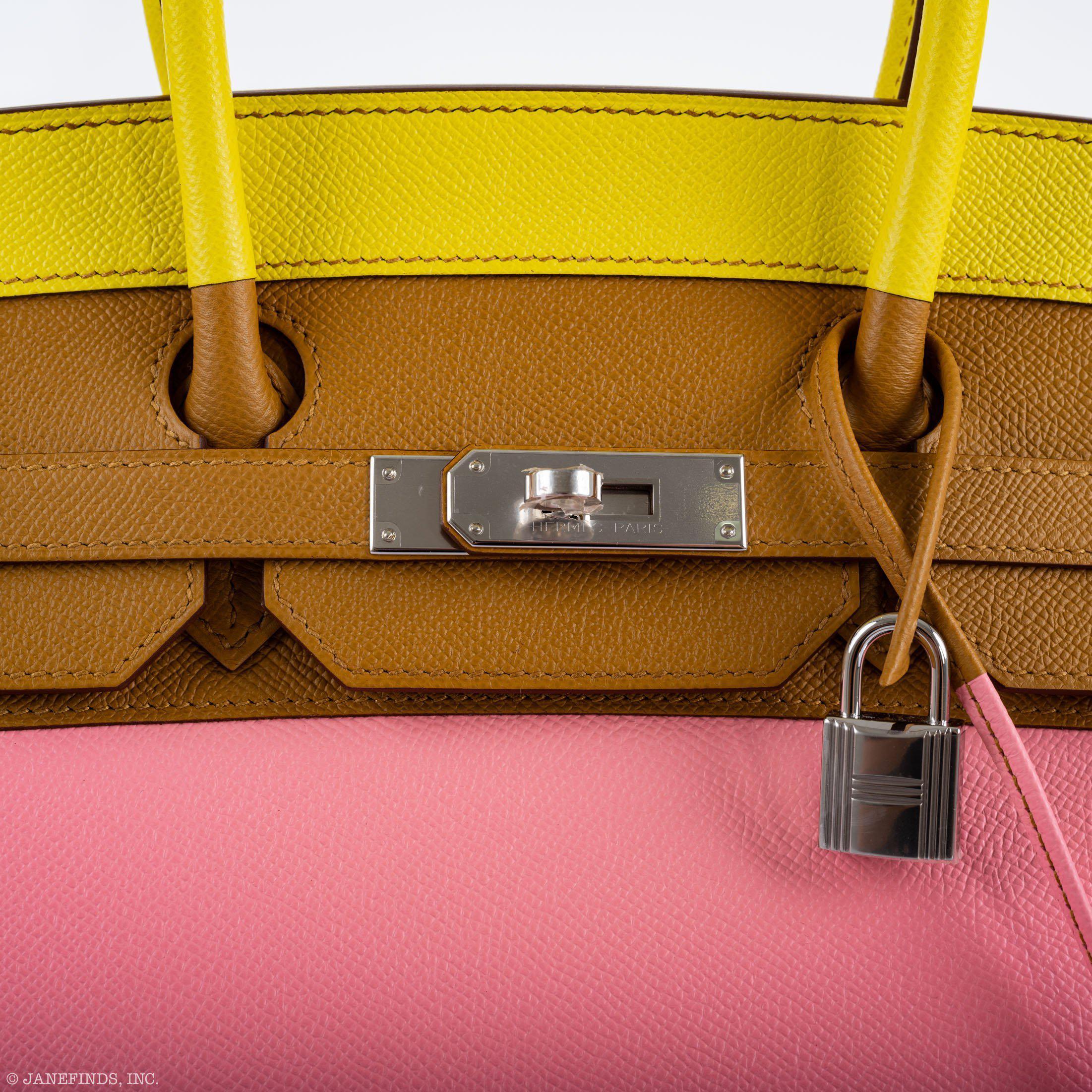 Hermès Birkin 35 Sellier Sunrise Rainbow Epsom Palladium Hardware